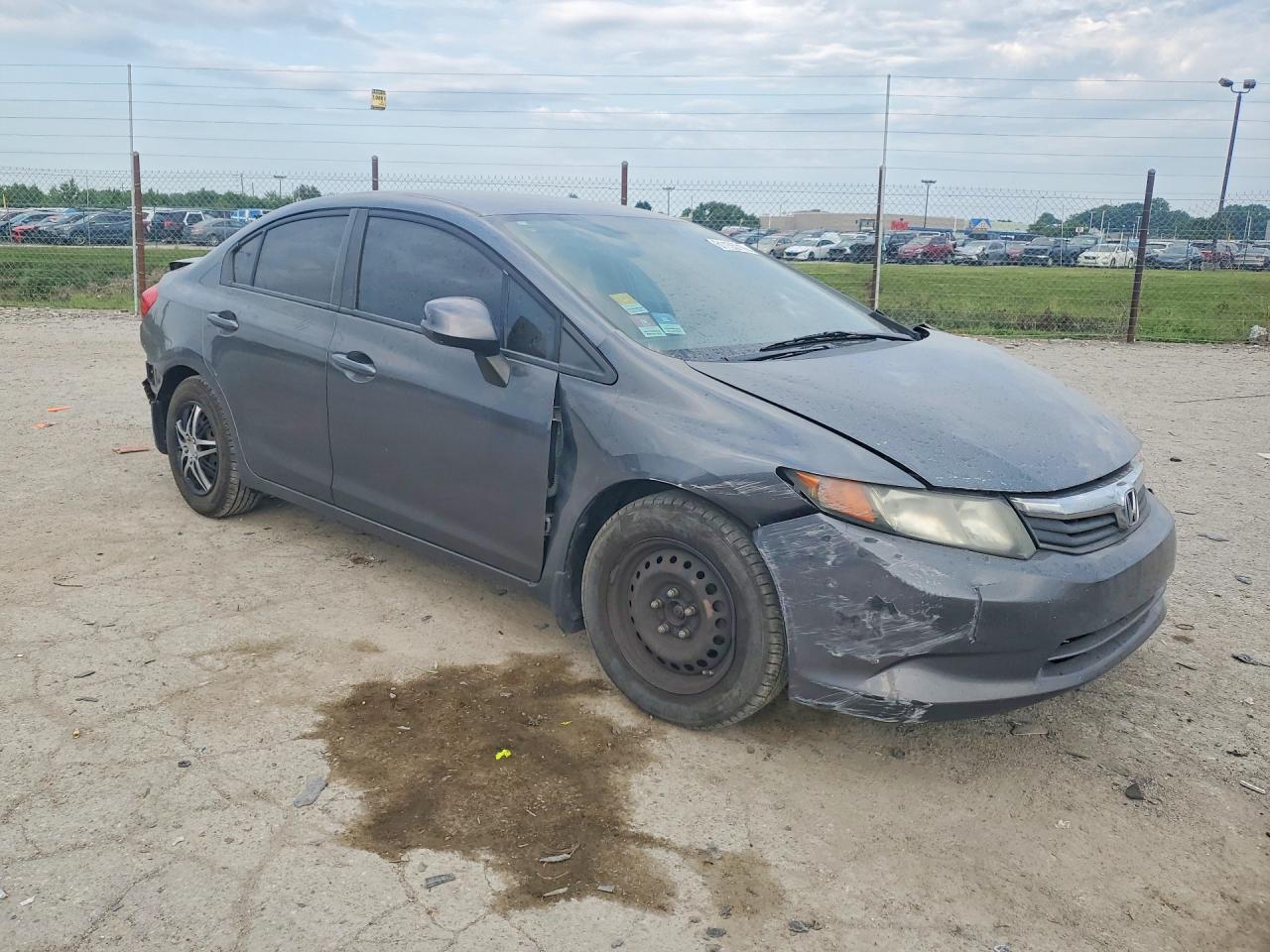 2012 Honda Civic Lx Gray vin: 19XFB2F51CE109355