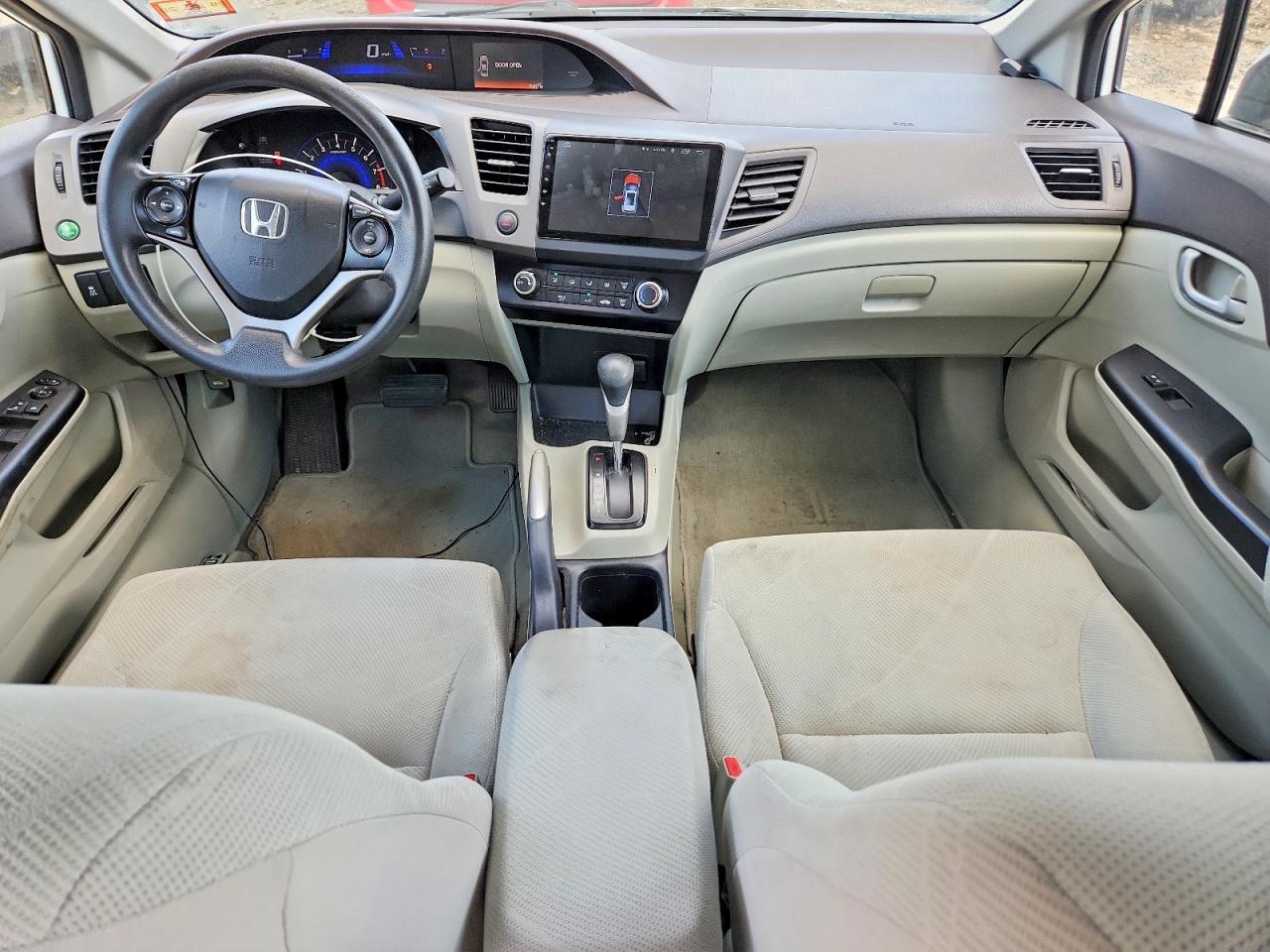 2012 Honda Civic Lx White vin: 19XFB2F51CE312293