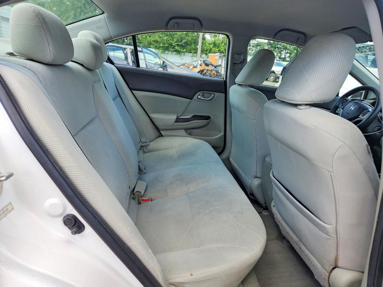 2012 Honda Civic Lx White vin: 19XFB2F51CE312293