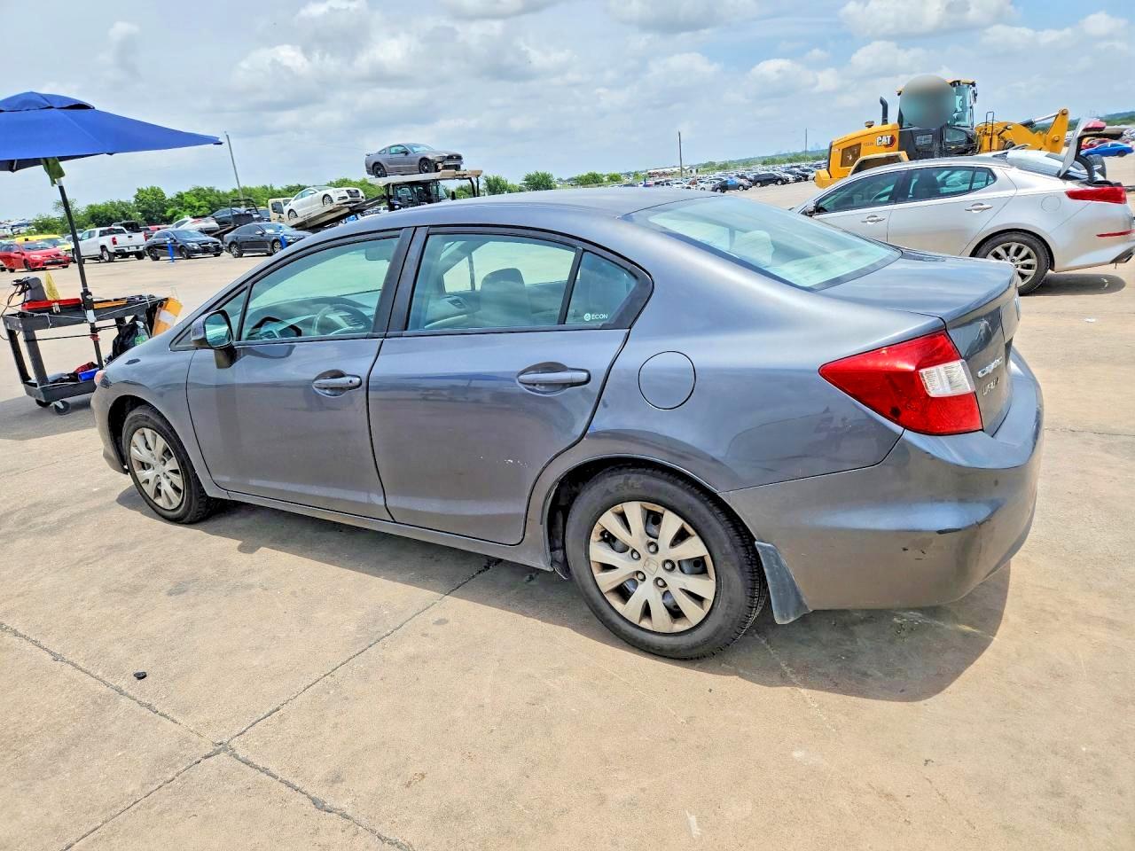 2012 Honda Civic Lx Gray vin: 19XFB2F51CE312987