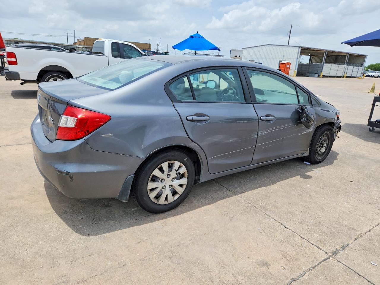 2012 Honda Civic Lx Gray vin: 19XFB2F51CE312987
