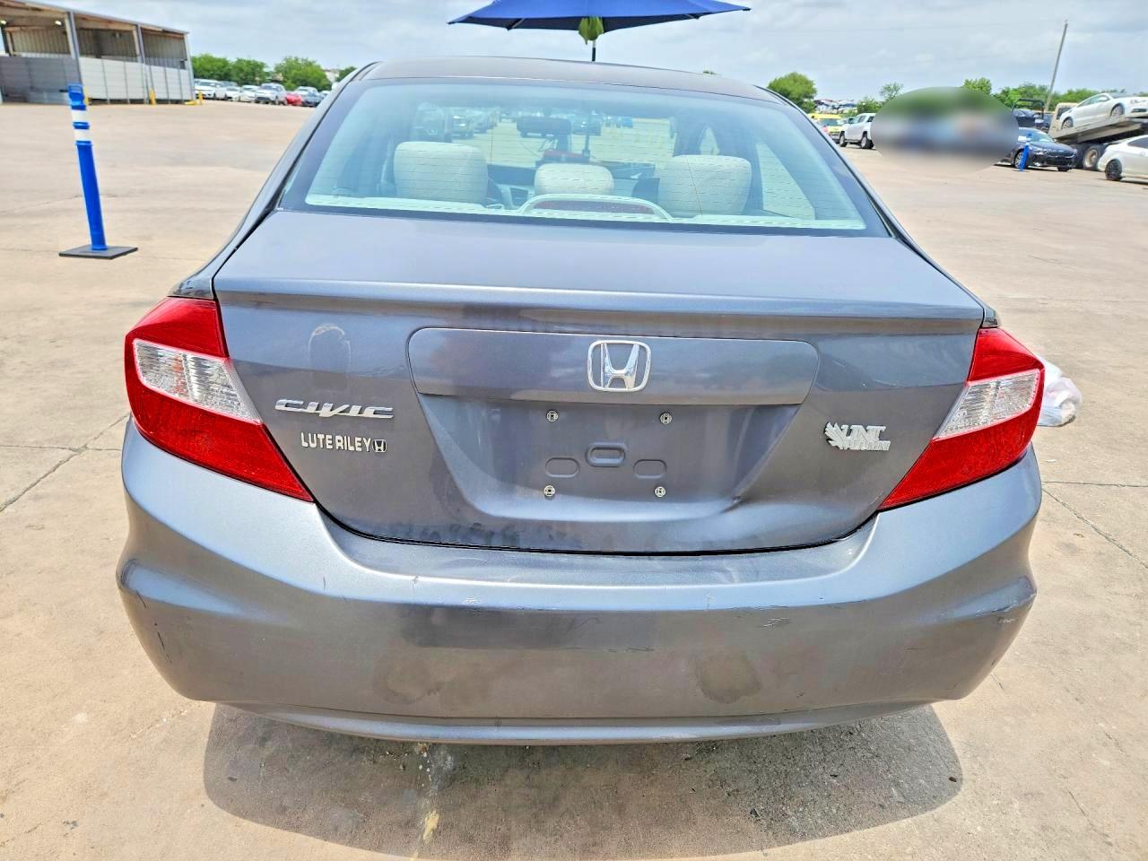 2012 Honda Civic Lx Gray vin: 19XFB2F51CE312987