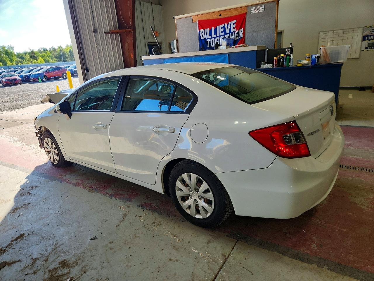 2012 Honda Civic Lx White vin: 19XFB2F51CE317185