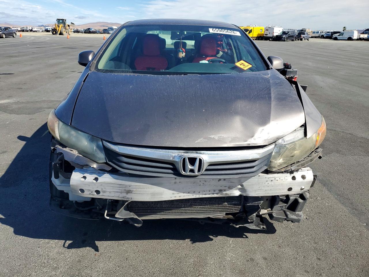 2012 Honda Civic Lx Gray vin: 19XFB2F51CE318580
