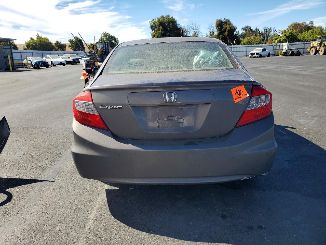 2012 Honda Civic Lx Gray vin: 19XFB2F51CE318580