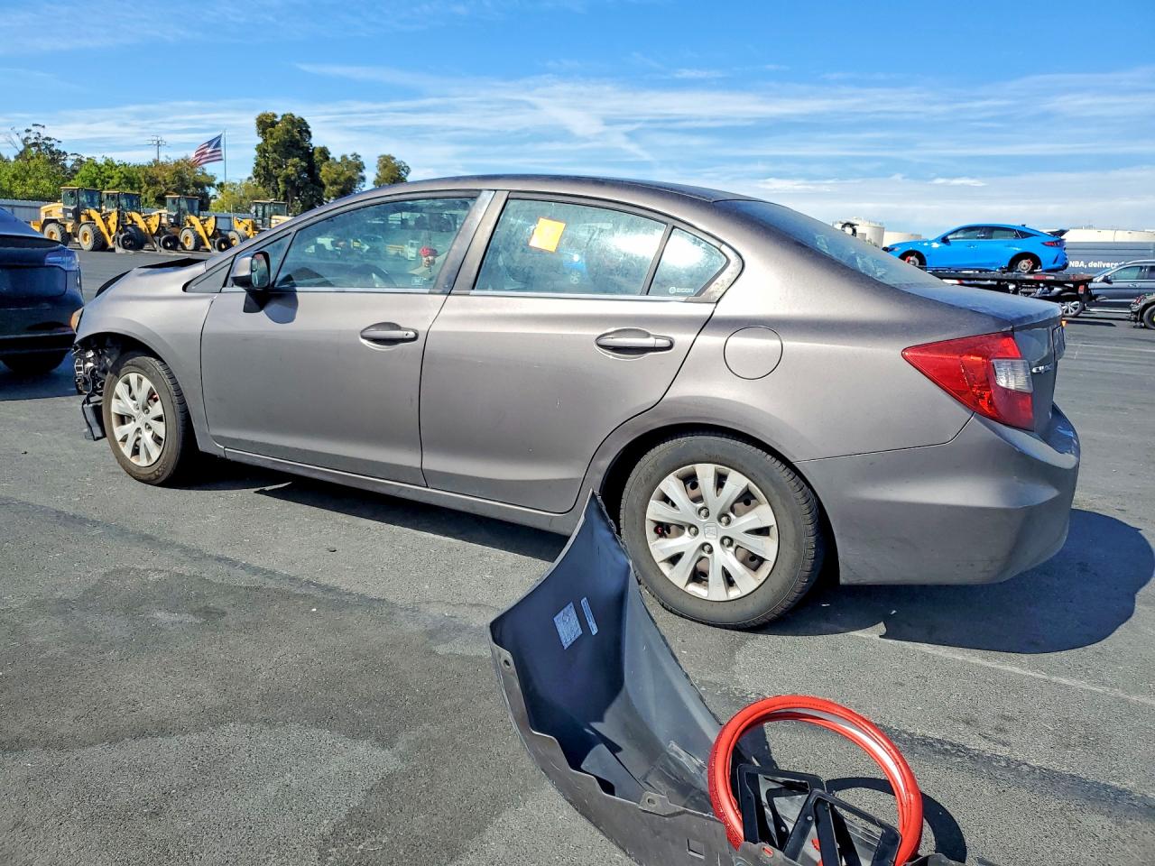 2012 Honda Civic Lx Gray vin: 19XFB2F51CE318580