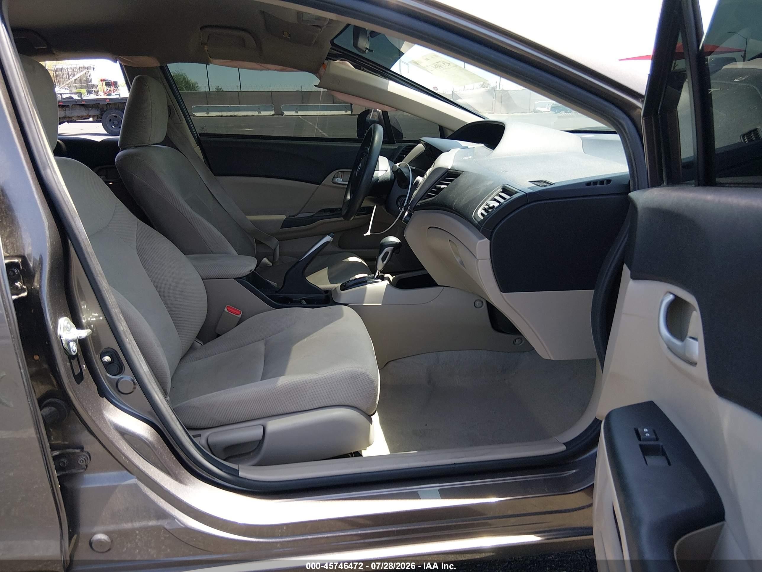2012 Honda Civic Lx Black vin: 19XFB2F51CE322564