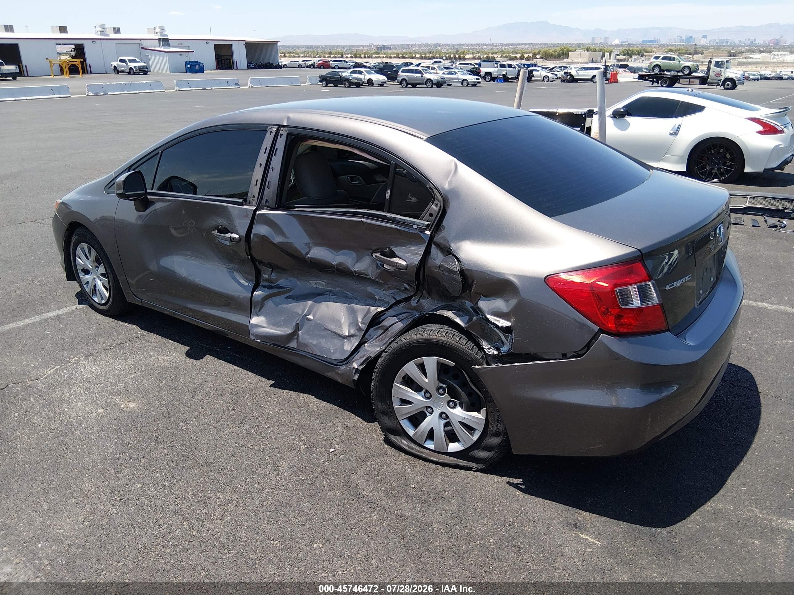 2012 Honda Civic Lx Black vin: 19XFB2F51CE322564