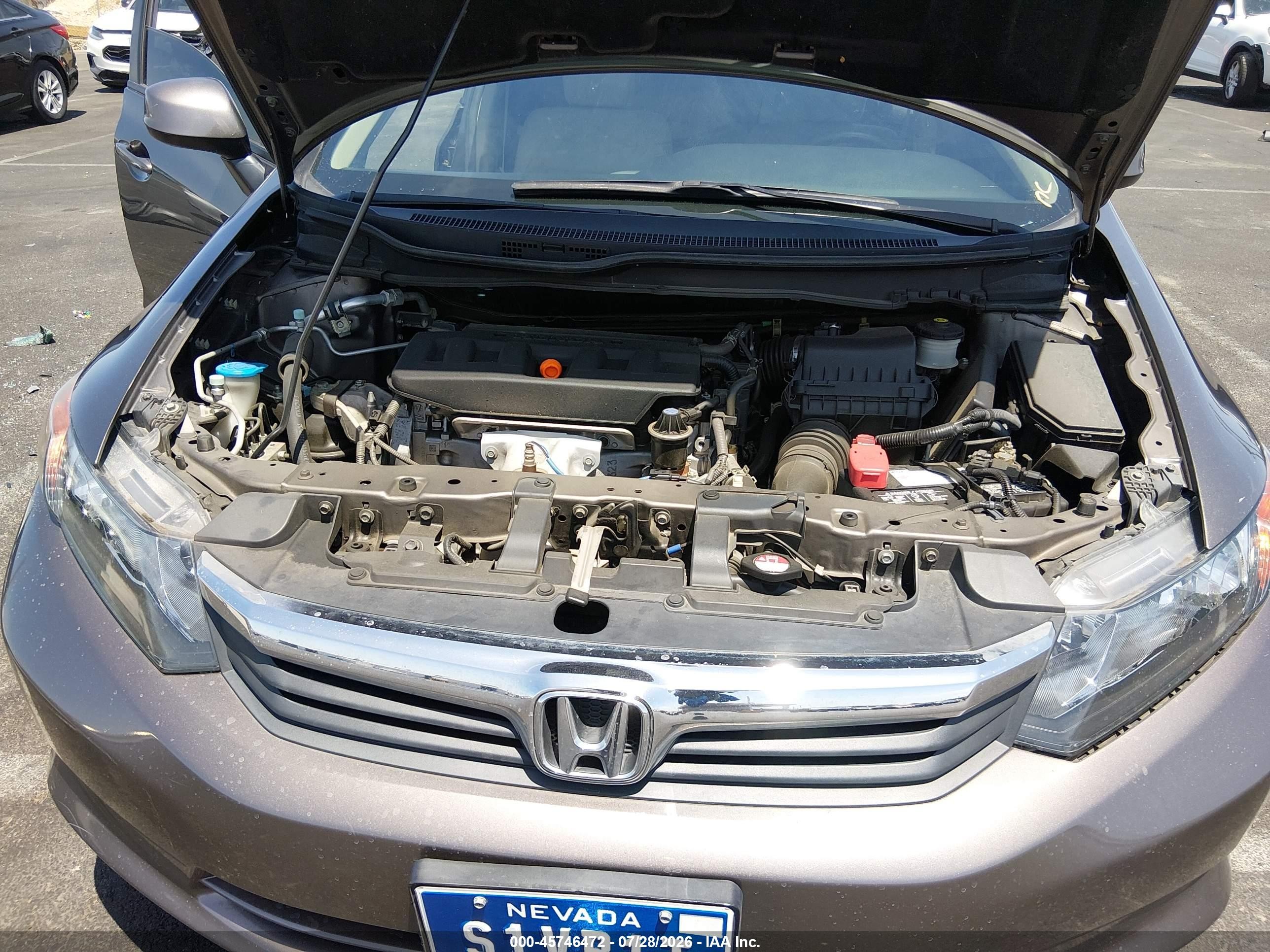 2012 Honda Civic Lx Black vin: 19XFB2F51CE322564