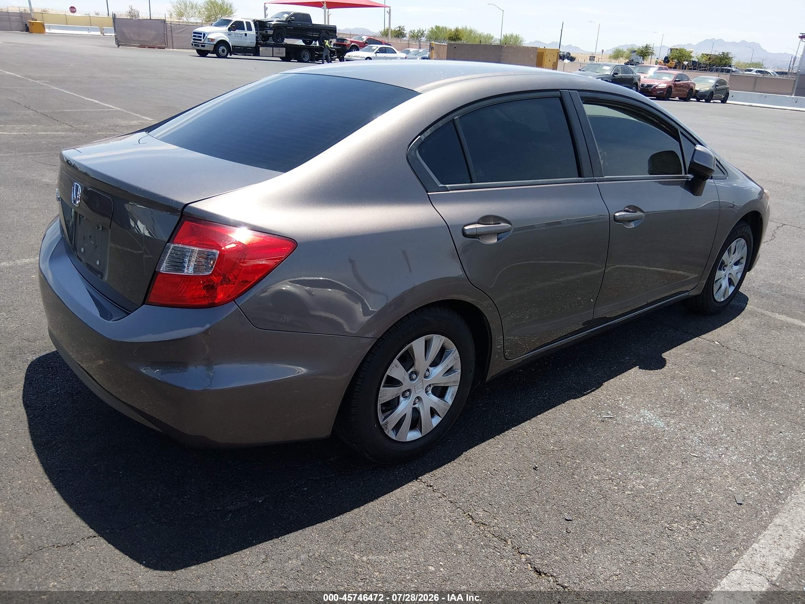 2012 Honda Civic Lx Black vin: 19XFB2F51CE322564