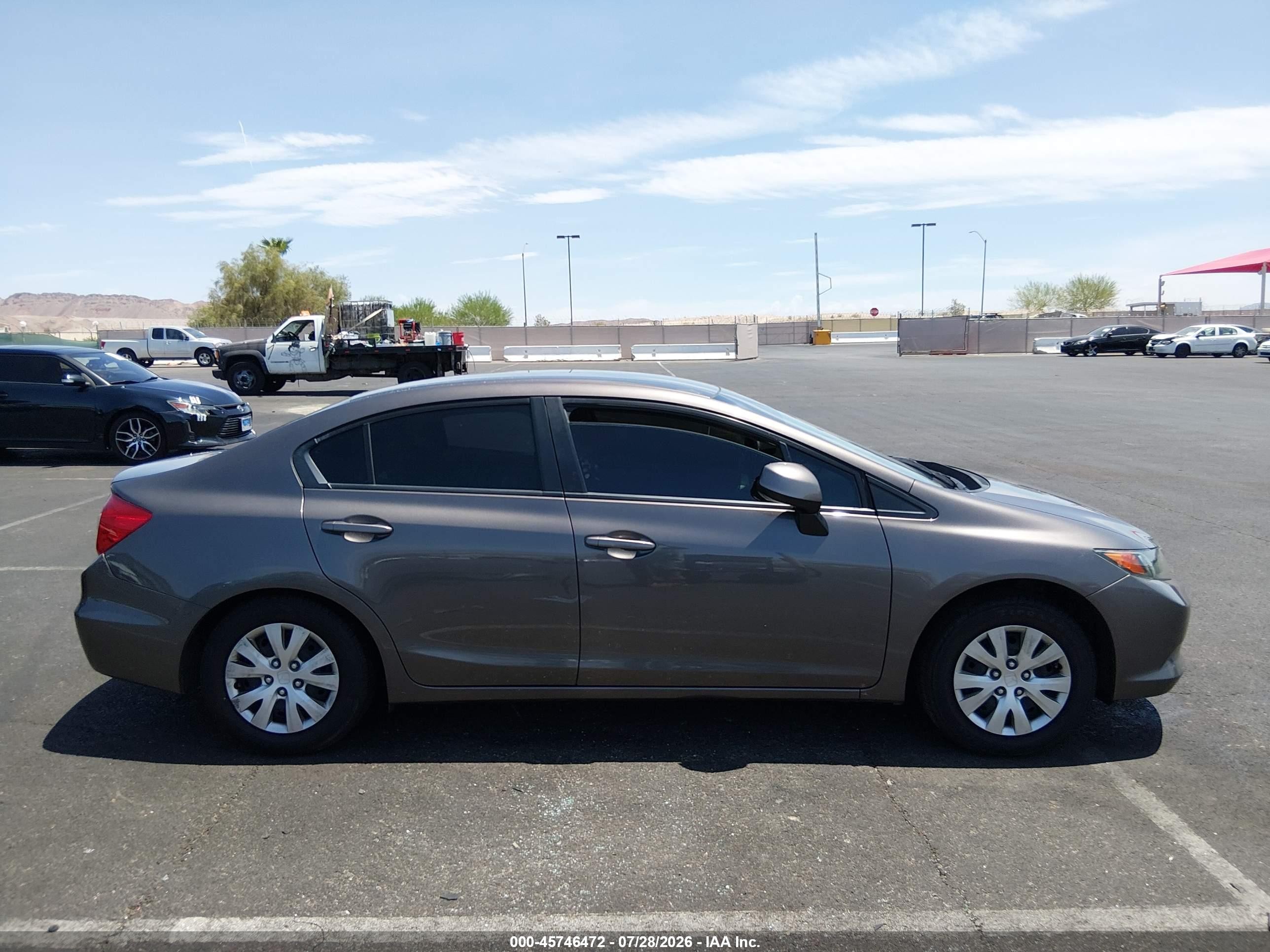 2012 Honda Civic Lx Black vin: 19XFB2F51CE322564