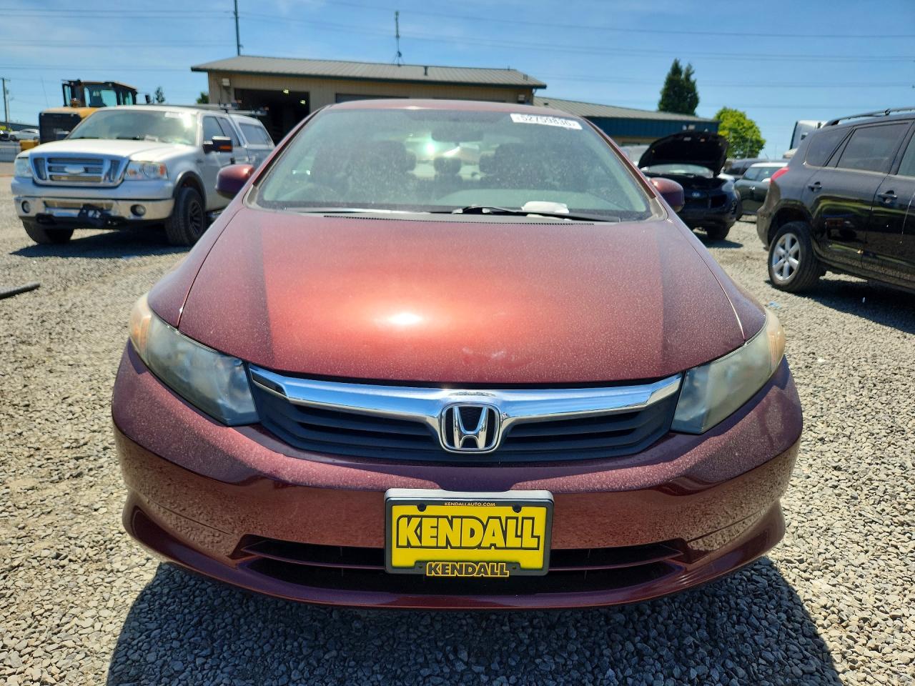 2012 Honda Civic Lx Burgundy vin: 19XFB2F51CE322824