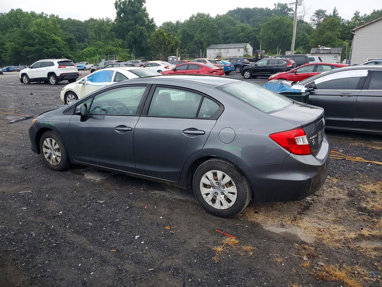 2012 Honda Civic Lx Gray vin: 19XFB2F51CE325643
