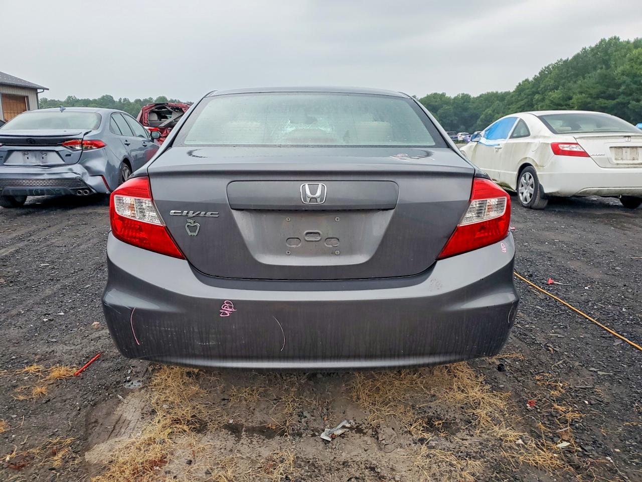 2012 Honda Civic Lx Gray vin: 19XFB2F51CE325643