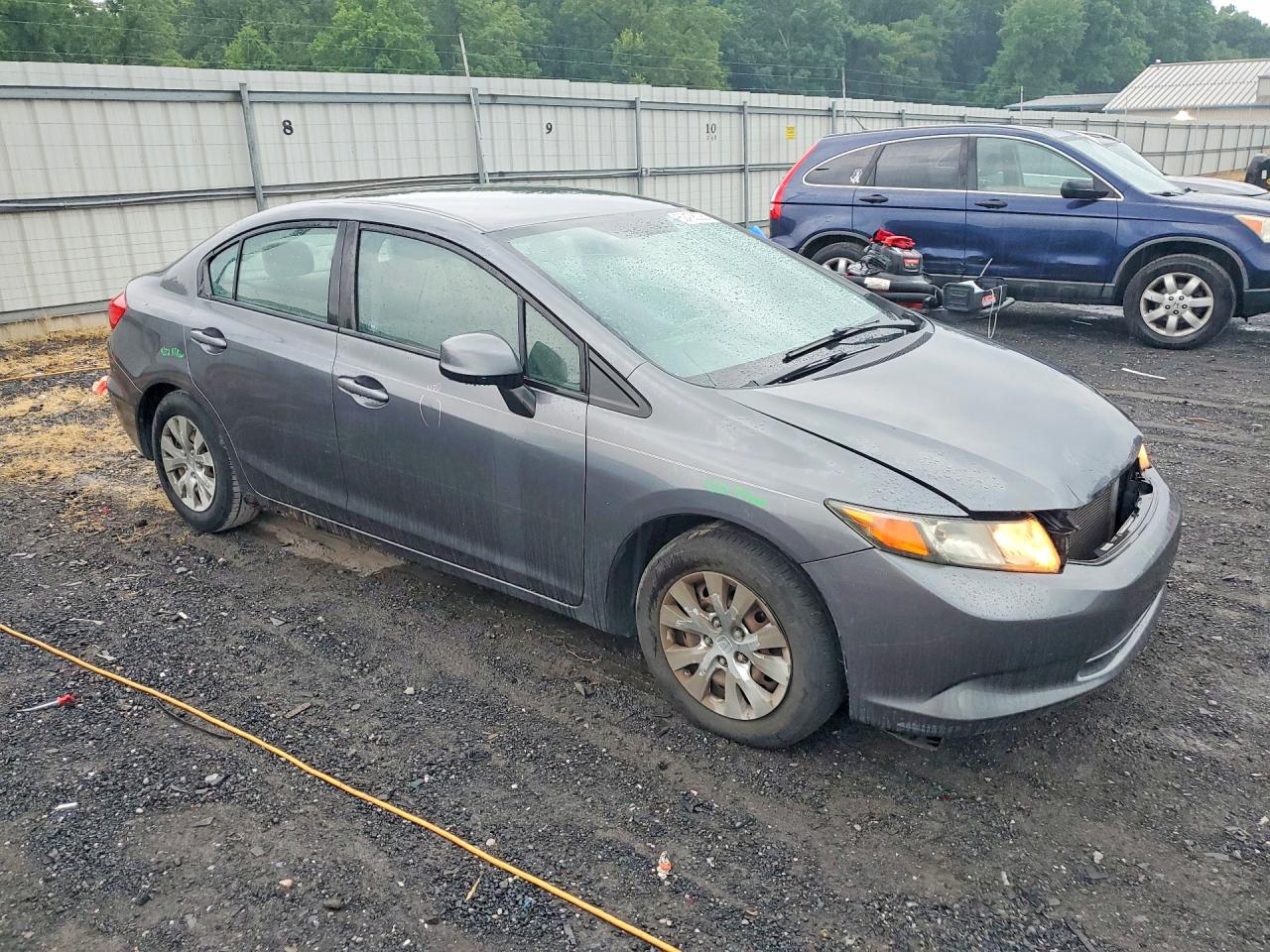 2012 Honda Civic Lx Gray vin: 19XFB2F51CE325643