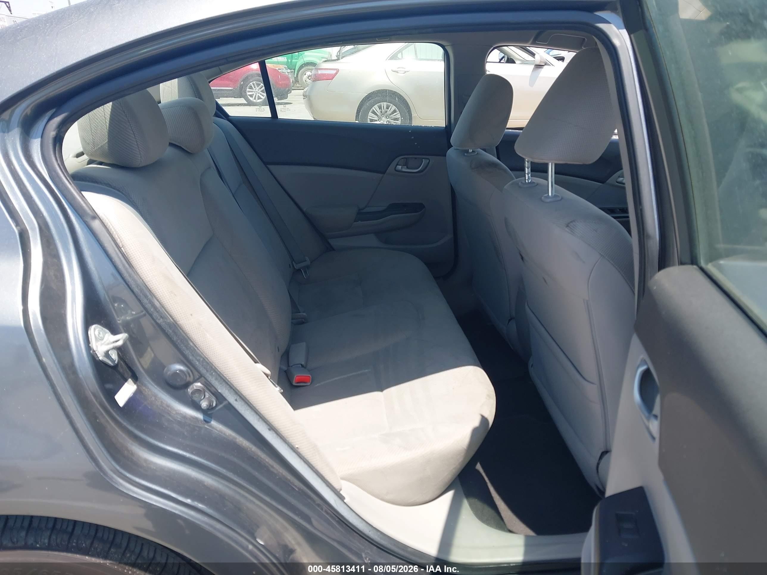 2012 Honda Civic Lx Gray vin: 19XFB2F51CE332205