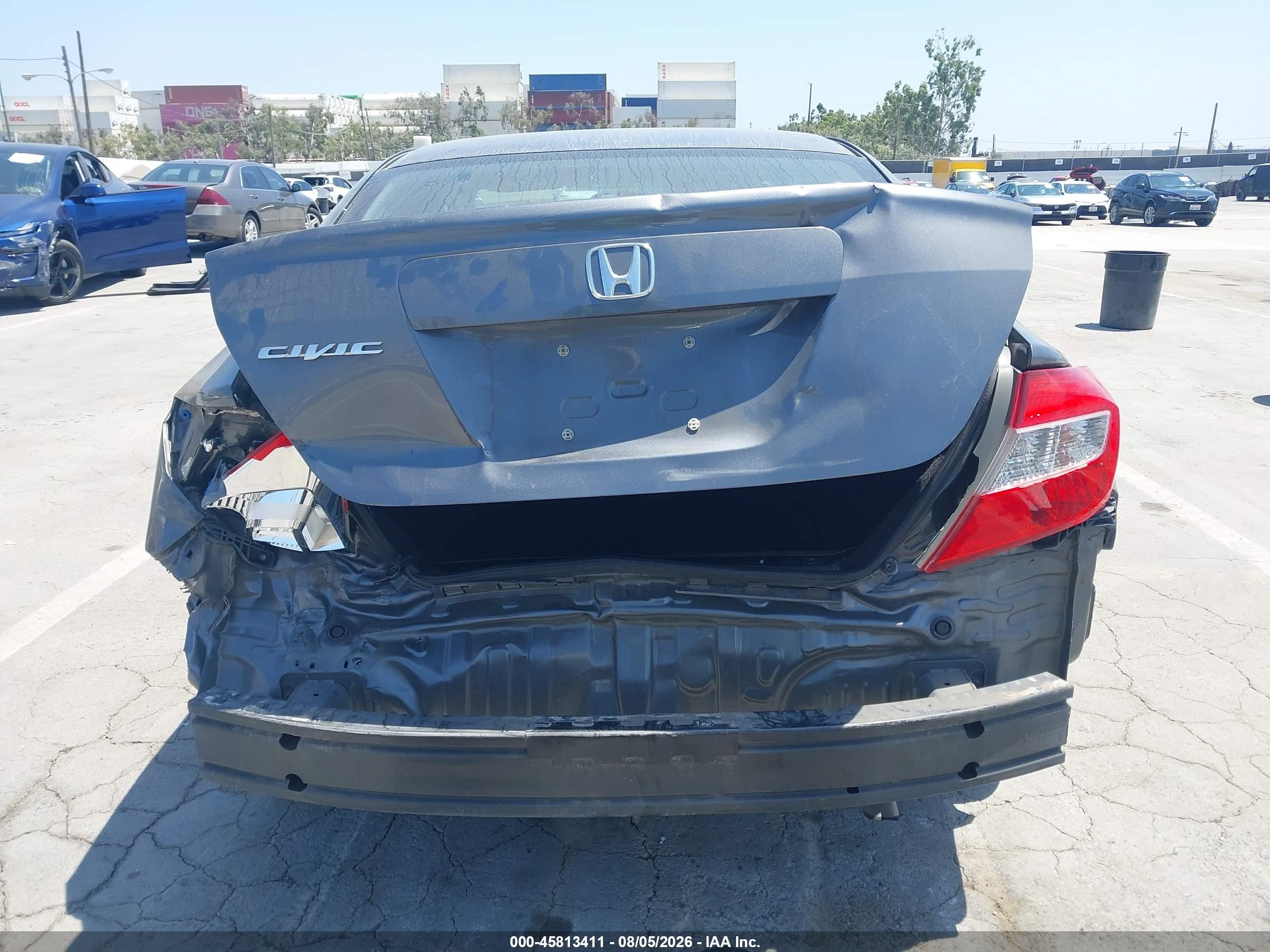 2012 Honda Civic Lx Gray vin: 19XFB2F51CE332205