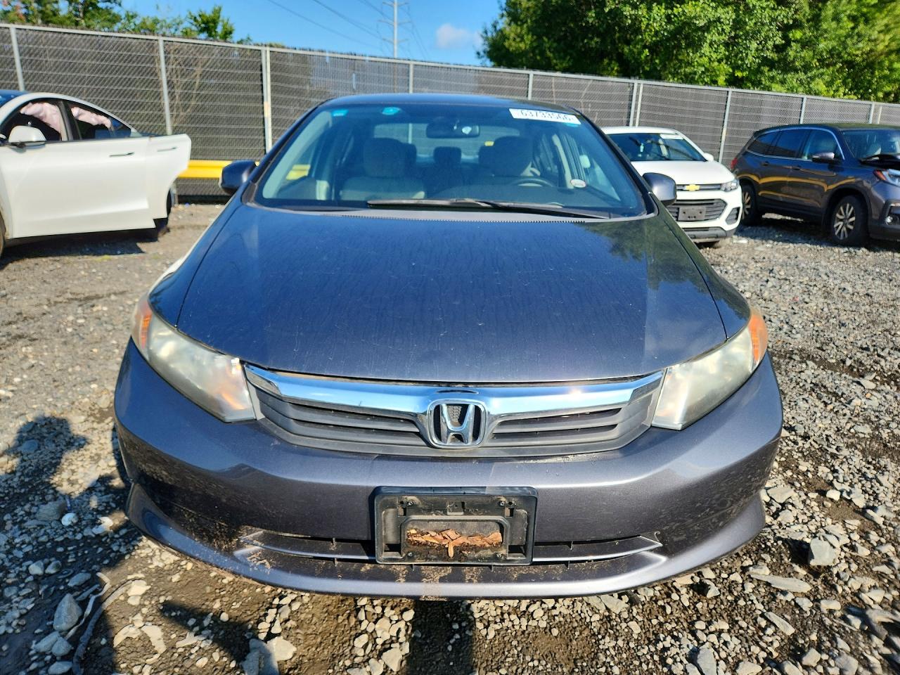 2012 Honda Civic Lx Gray vin: 19XFB2F51CE343138
