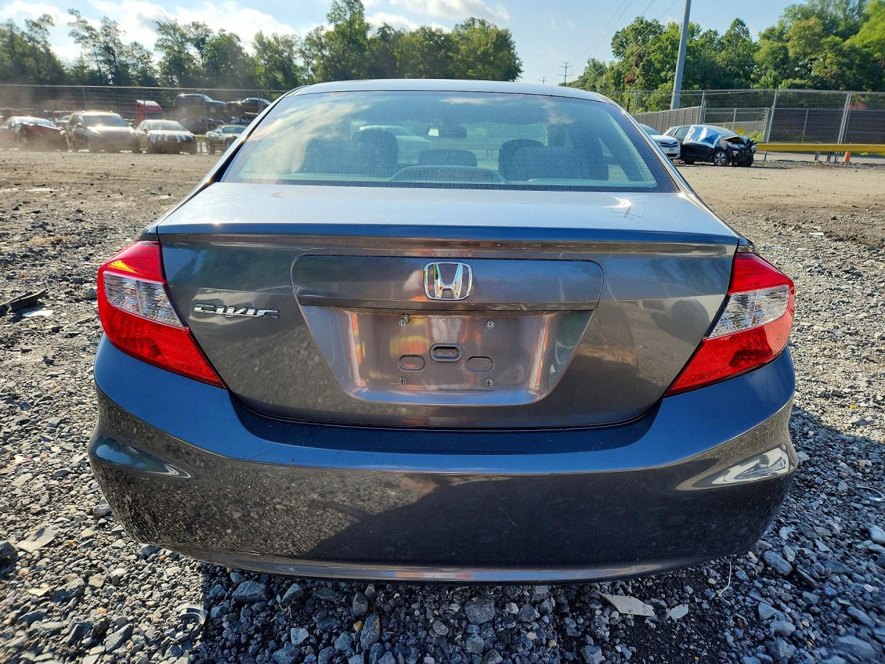 2012 Honda Civic Lx Gray vin: 19XFB2F51CE343138