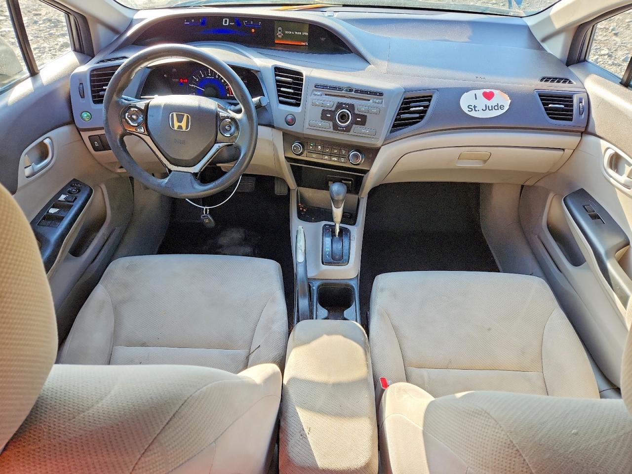 2012 Honda Civic Lx Gray vin: 19XFB2F51CE343138