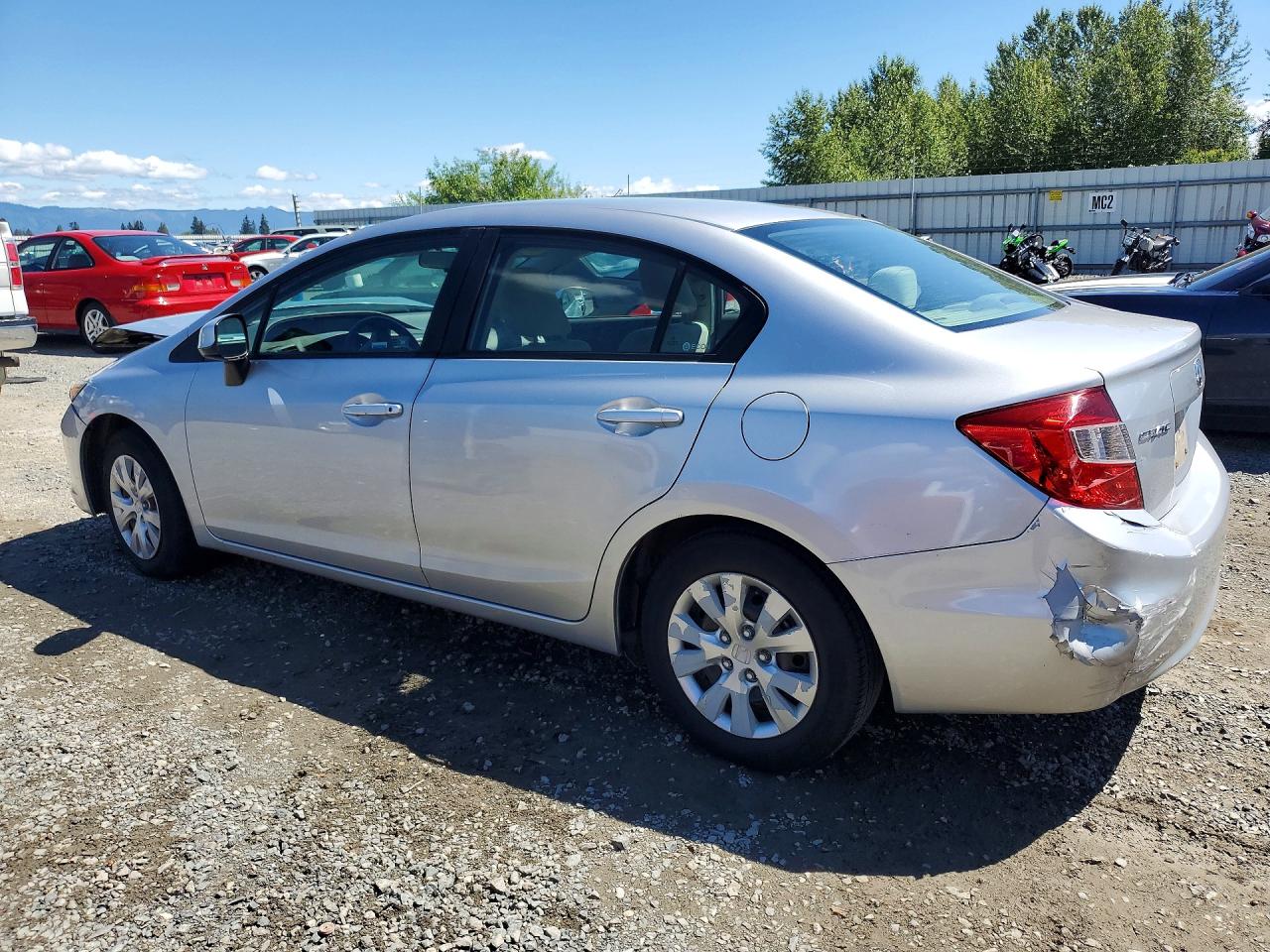 2012 Honda Civic Lx Silver vin: 19XFB2F51CE352406