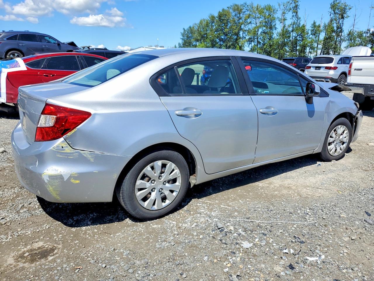 2012 Honda Civic Lx Silver vin: 19XFB2F51CE352406