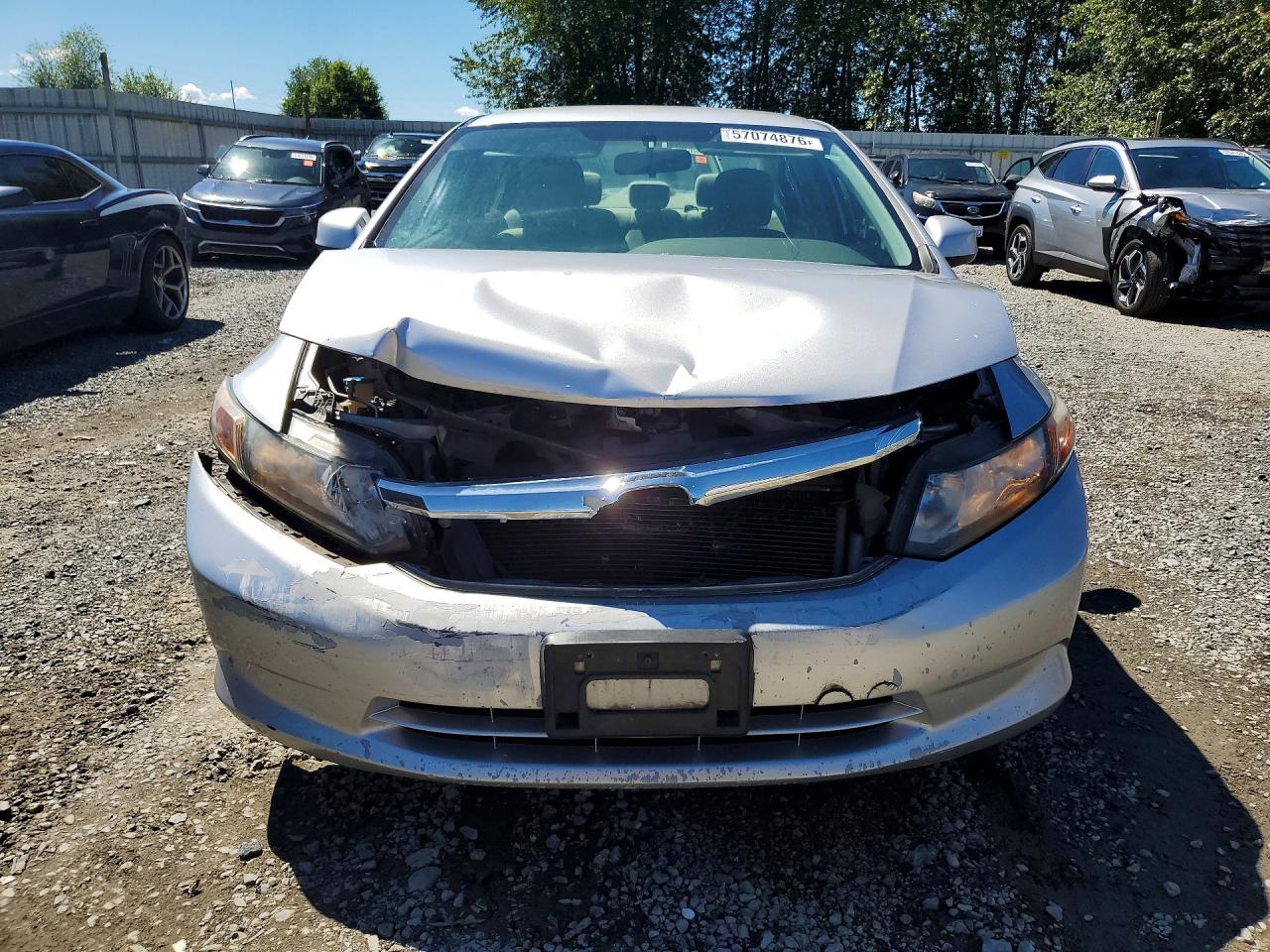 2012 Honda Civic Lx Silver vin: 19XFB2F51CE352406