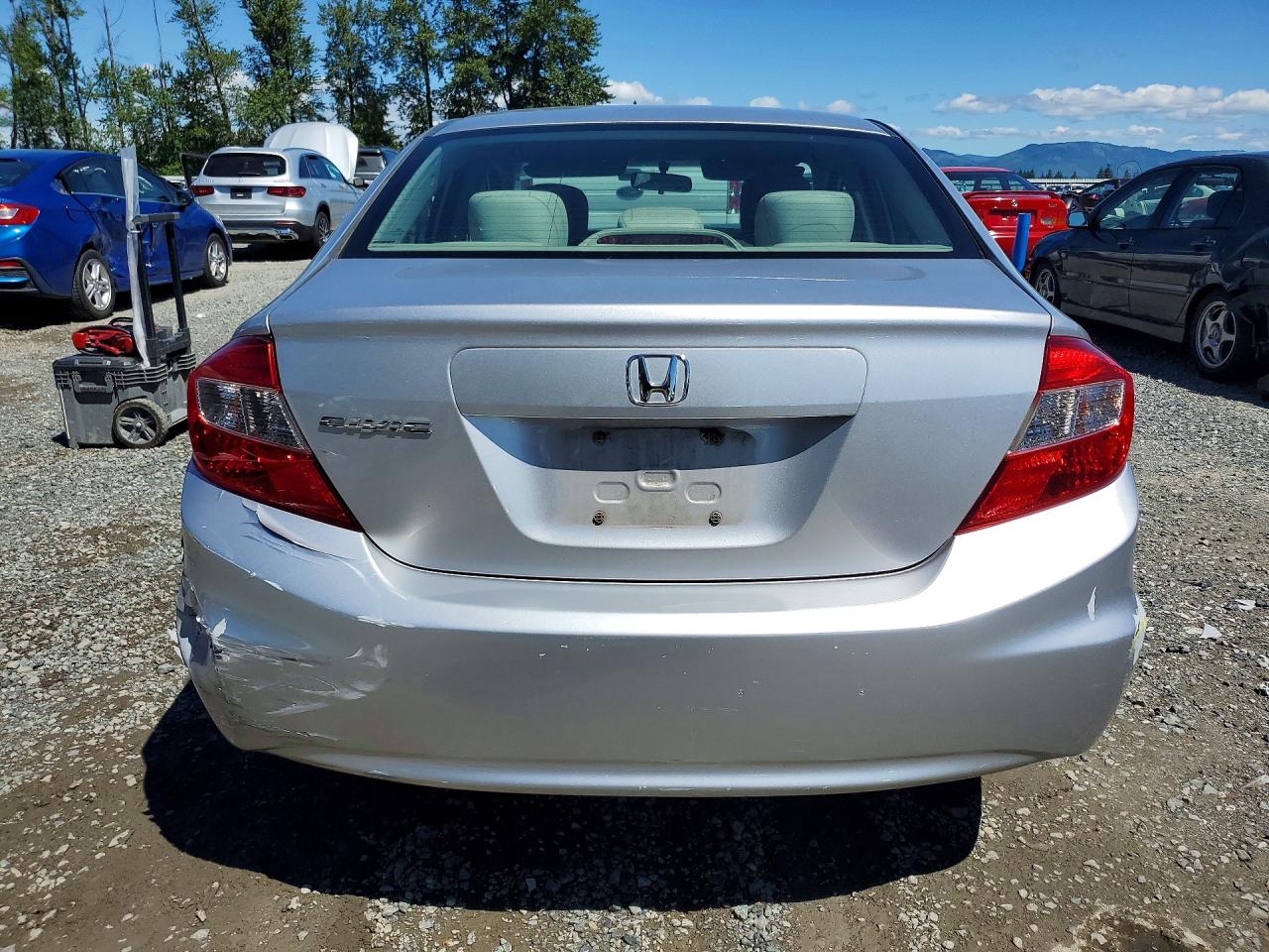 2012 Honda Civic Lx Silver vin: 19XFB2F51CE352406
