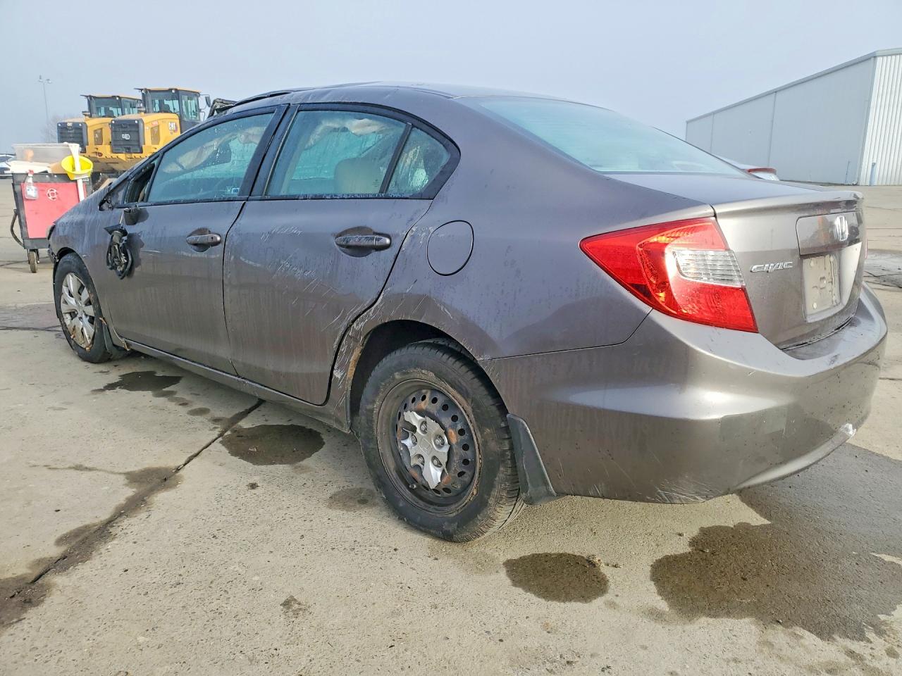 2012 Honda Civic Lx Gray vin: 19XFB2F51CE361316