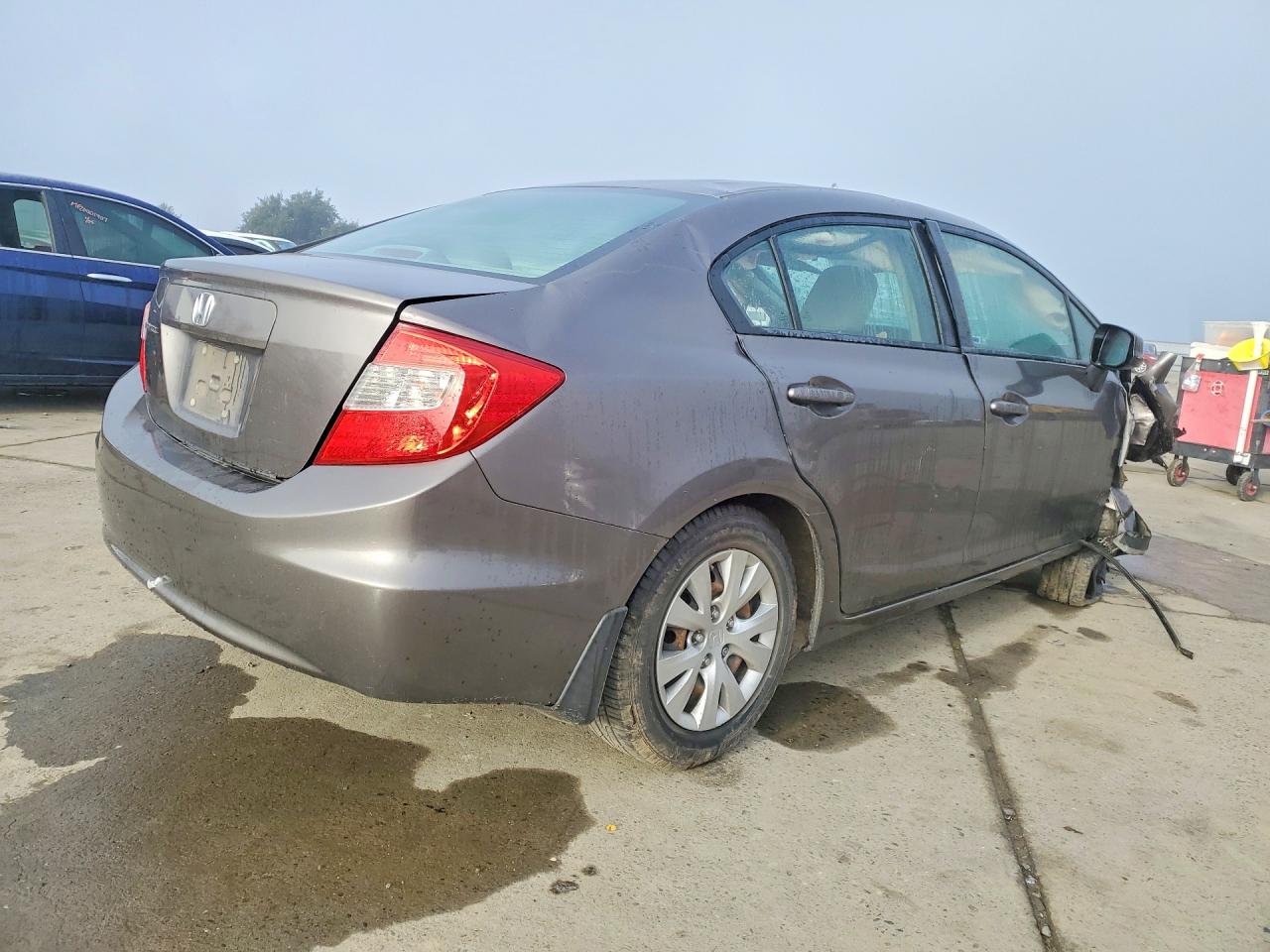 2012 Honda Civic Lx Gray vin: 19XFB2F51CE361316