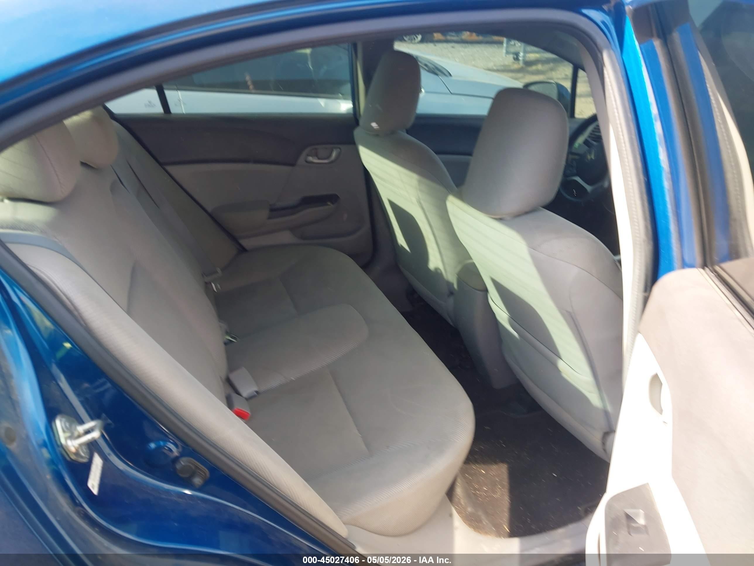 2012 Honda Civic Lx Blue vin: 19XFB2F51CE362899