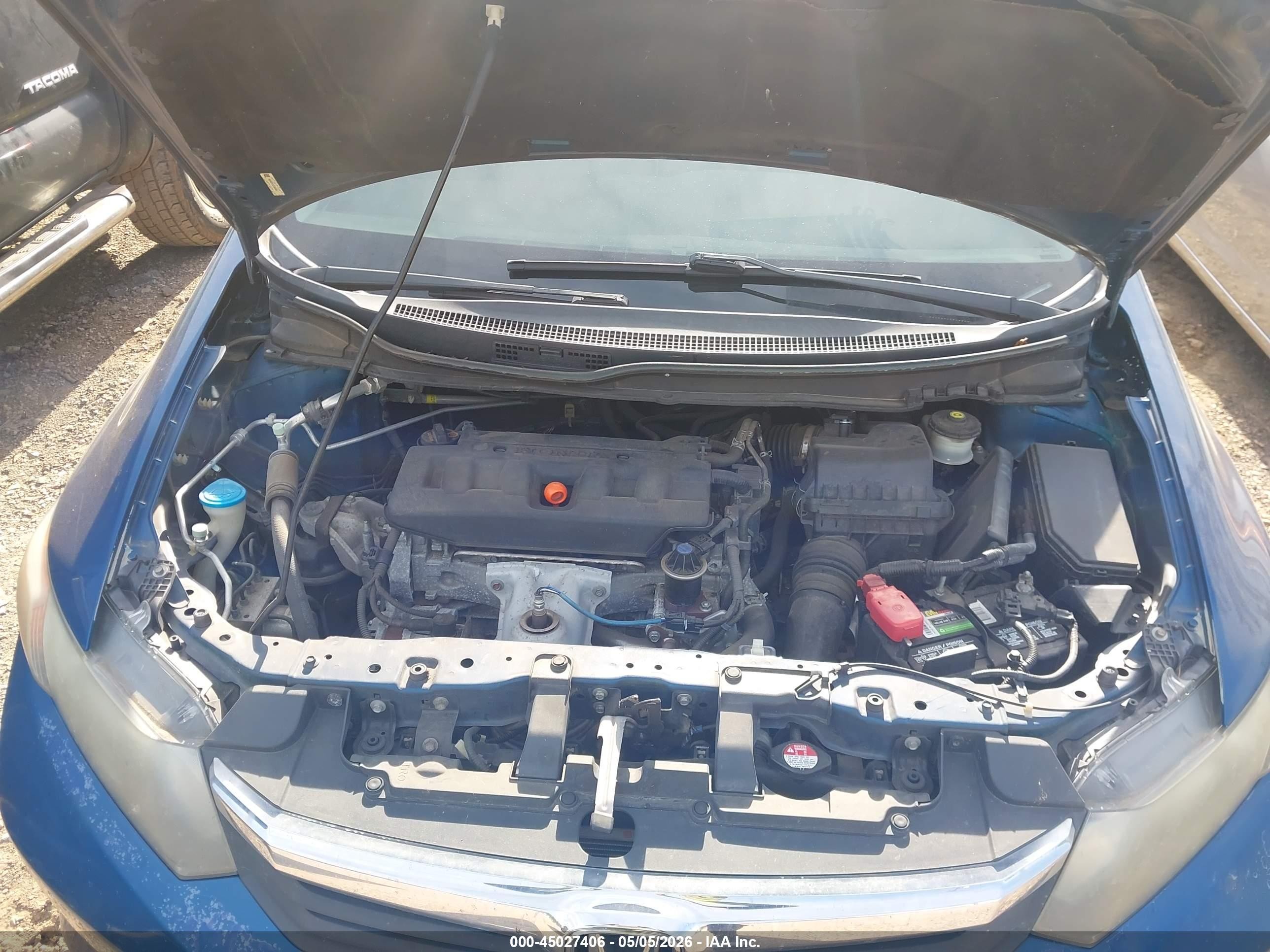 2012 Honda Civic Lx Blue vin: 19XFB2F51CE362899