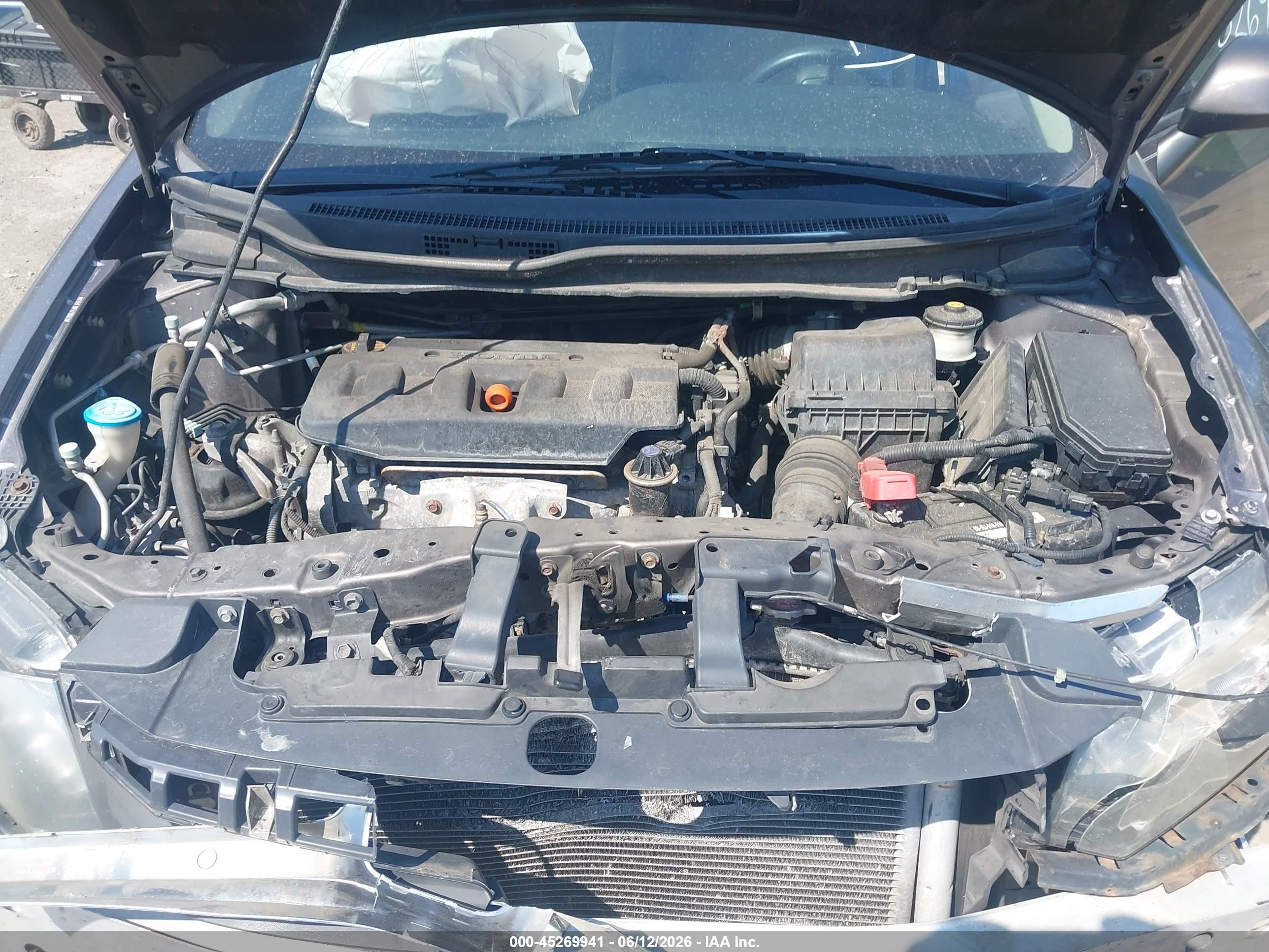 2012 Honda Civic Lx Gray vin: 19XFB2F51CE364300
