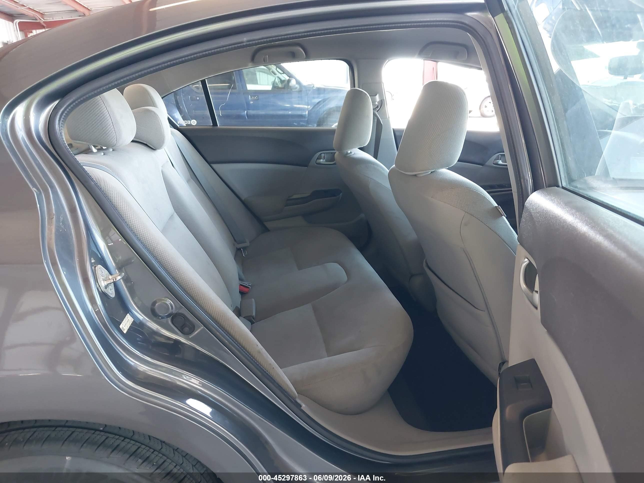 2012 Honda Civic Lx Gray vin: 19XFB2F51CE364782