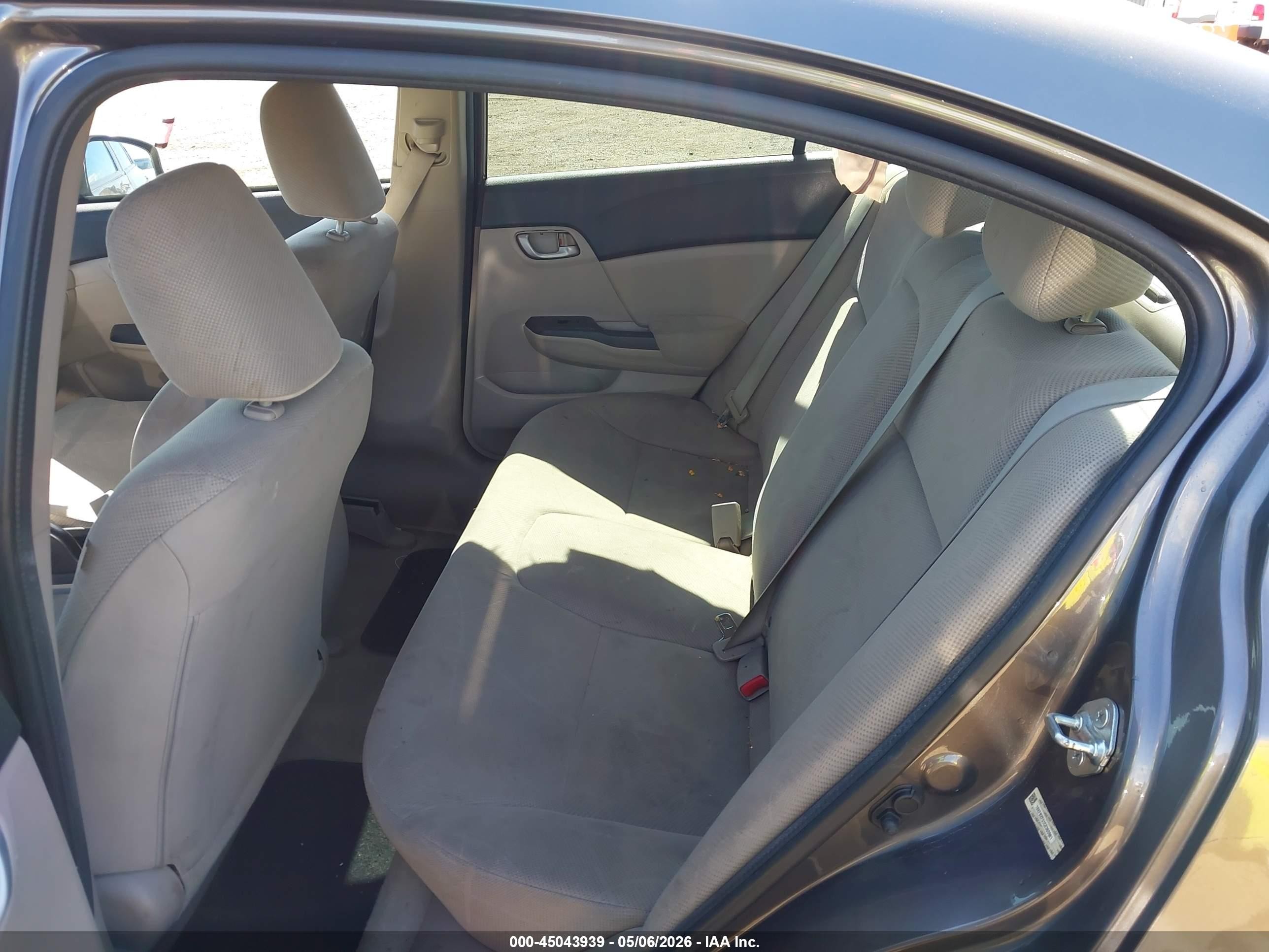 2012 Honda Civic Lx Gray vin: 19XFB2F51CE365981