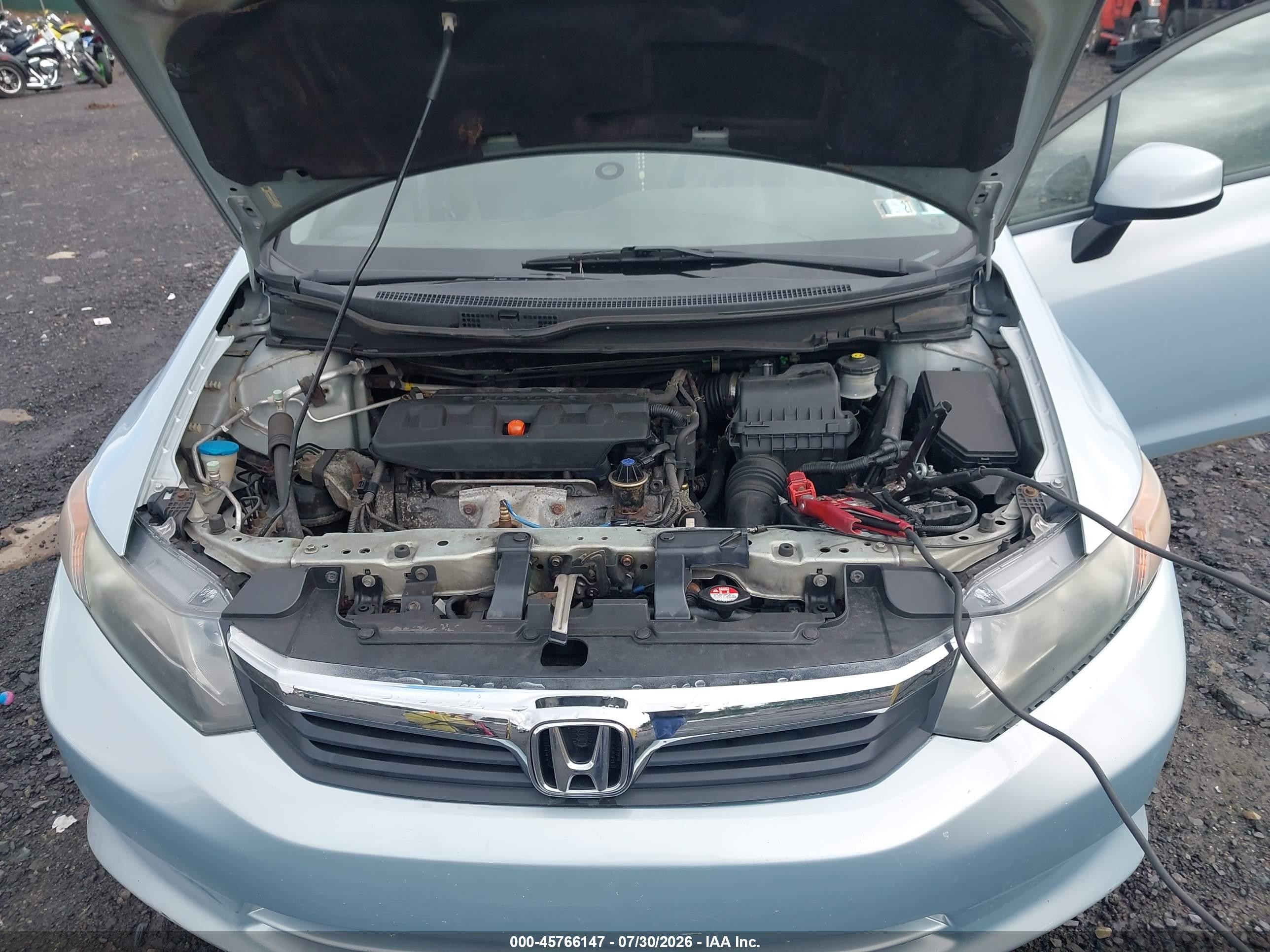 2012 Honda Civic Lx Light Blue vin: 19XFB2F51CE369111