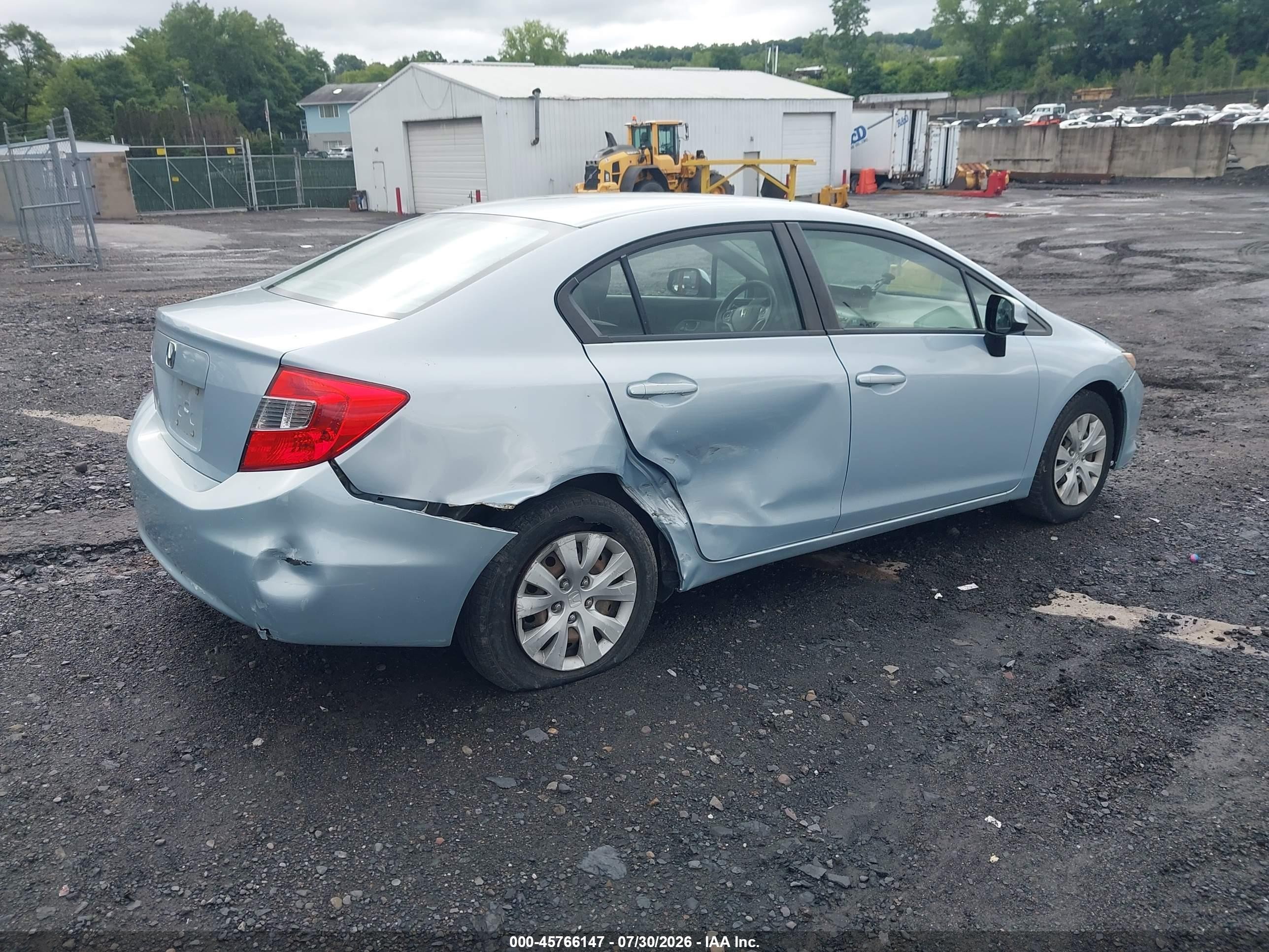 2012 Honda Civic Lx Light Blue vin: 19XFB2F51CE369111