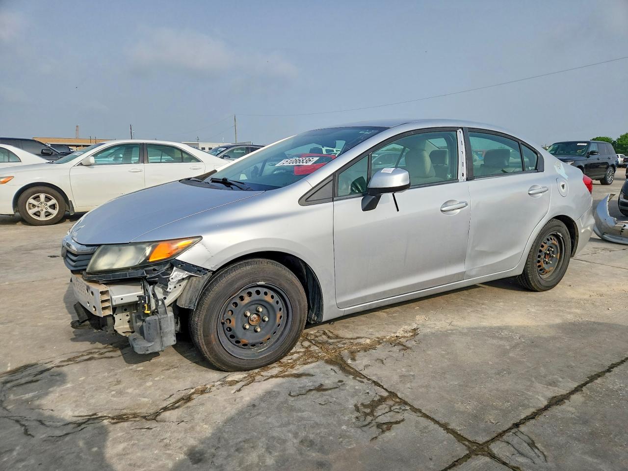 2012 Honda Civic Lx Silver vin: 19XFB2F51CE371716