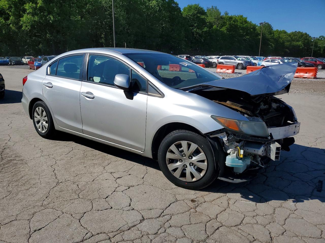 2012 Honda Civic Lx Silver vin: 19XFB2F51CE372994
