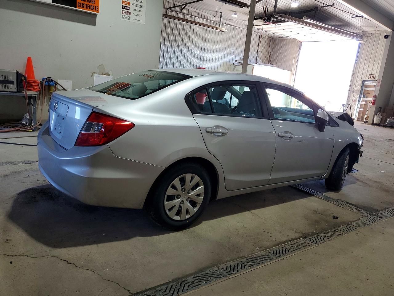 2012 Honda Civic Lx Silver vin: 19XFB2F51CE372994