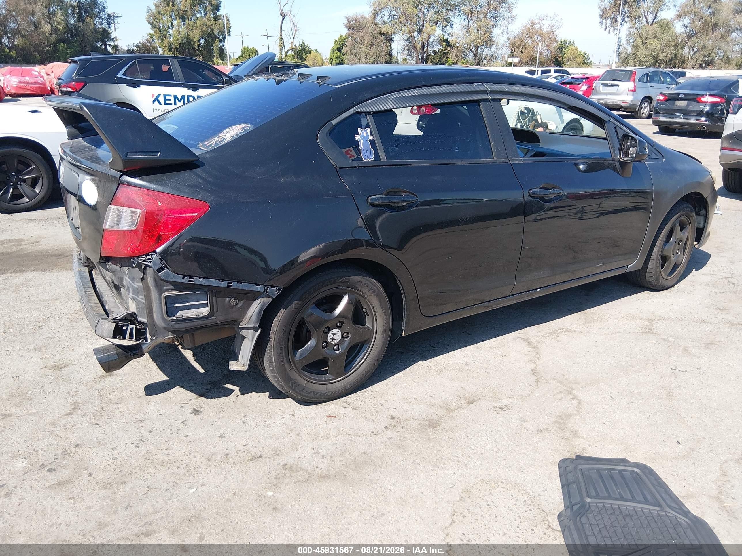 2012 Honda Civic Lx Black vin: 19XFB2F51CE375121