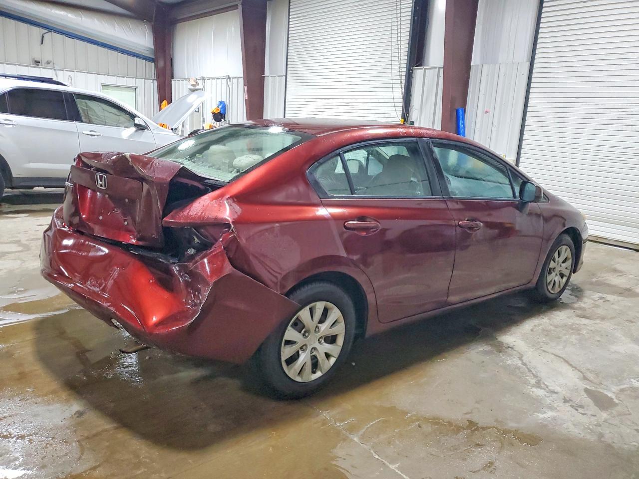 2012 Honda Civic Lx Бордовый vin: 19XFB2F51CE377032