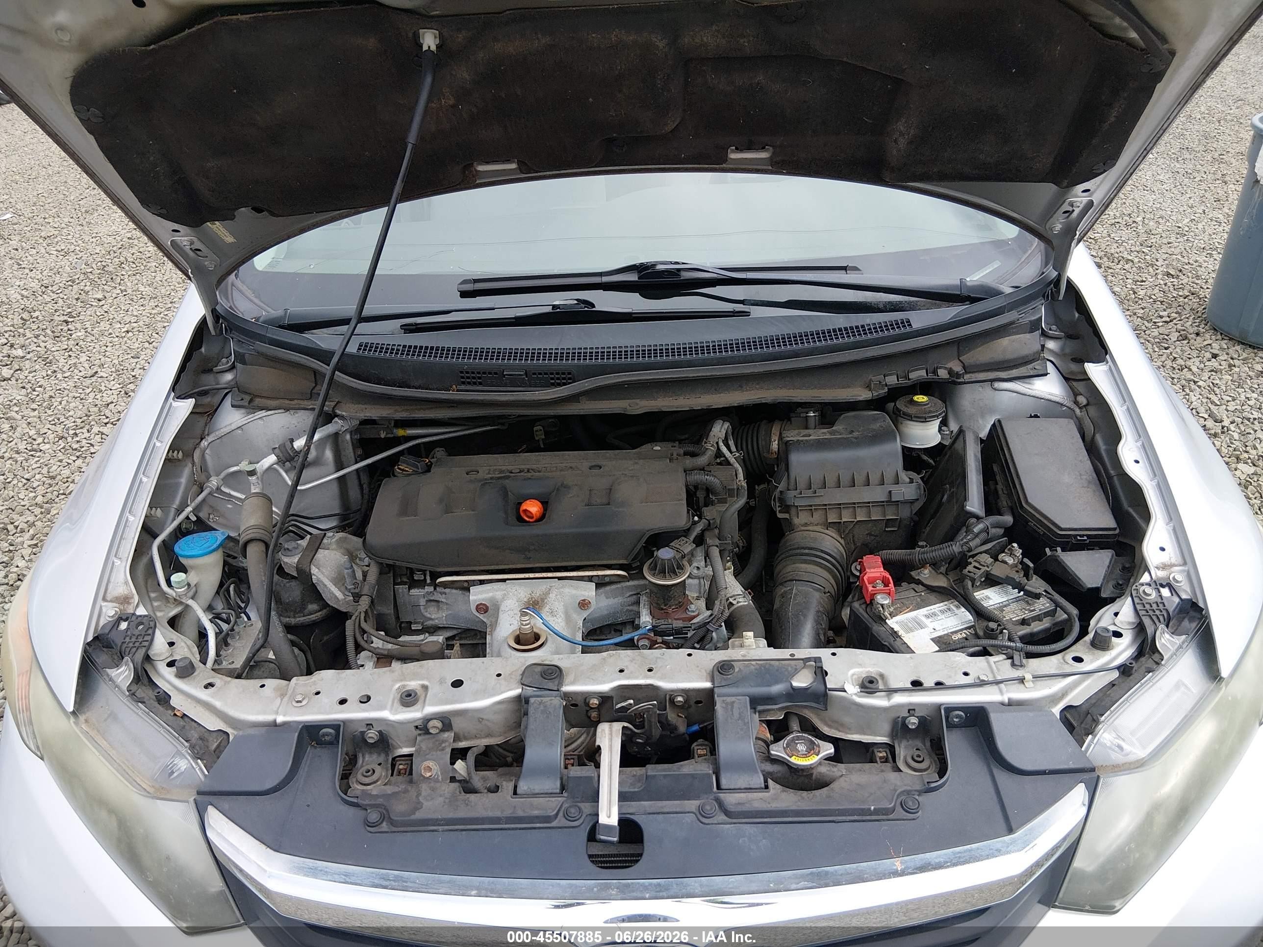 2012 Honda Civic Lx Silver vin: 19XFB2F51CE378570