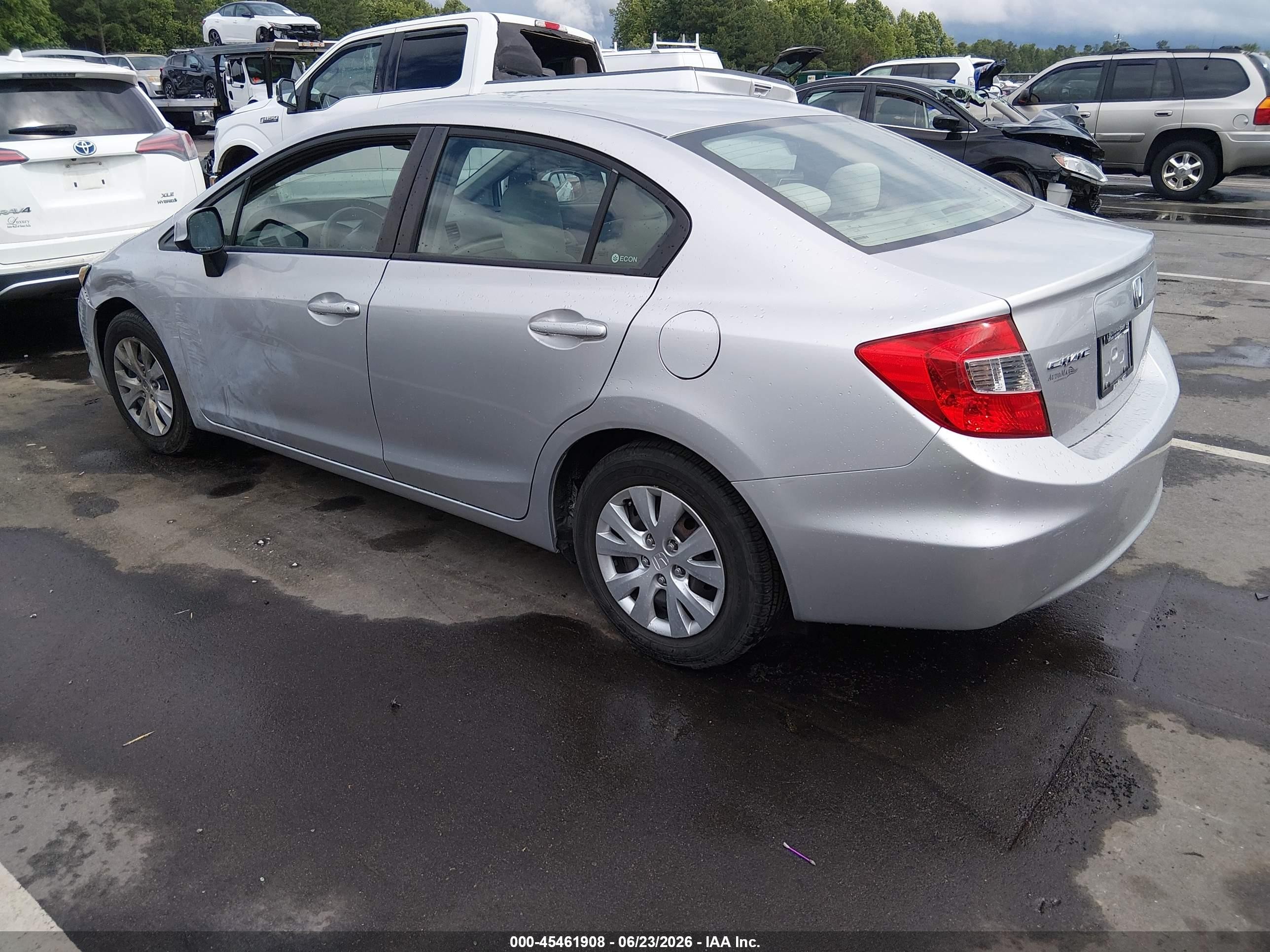 2012 Honda Civic Lx Серебряный vin: 19XFB2F51CE386975
