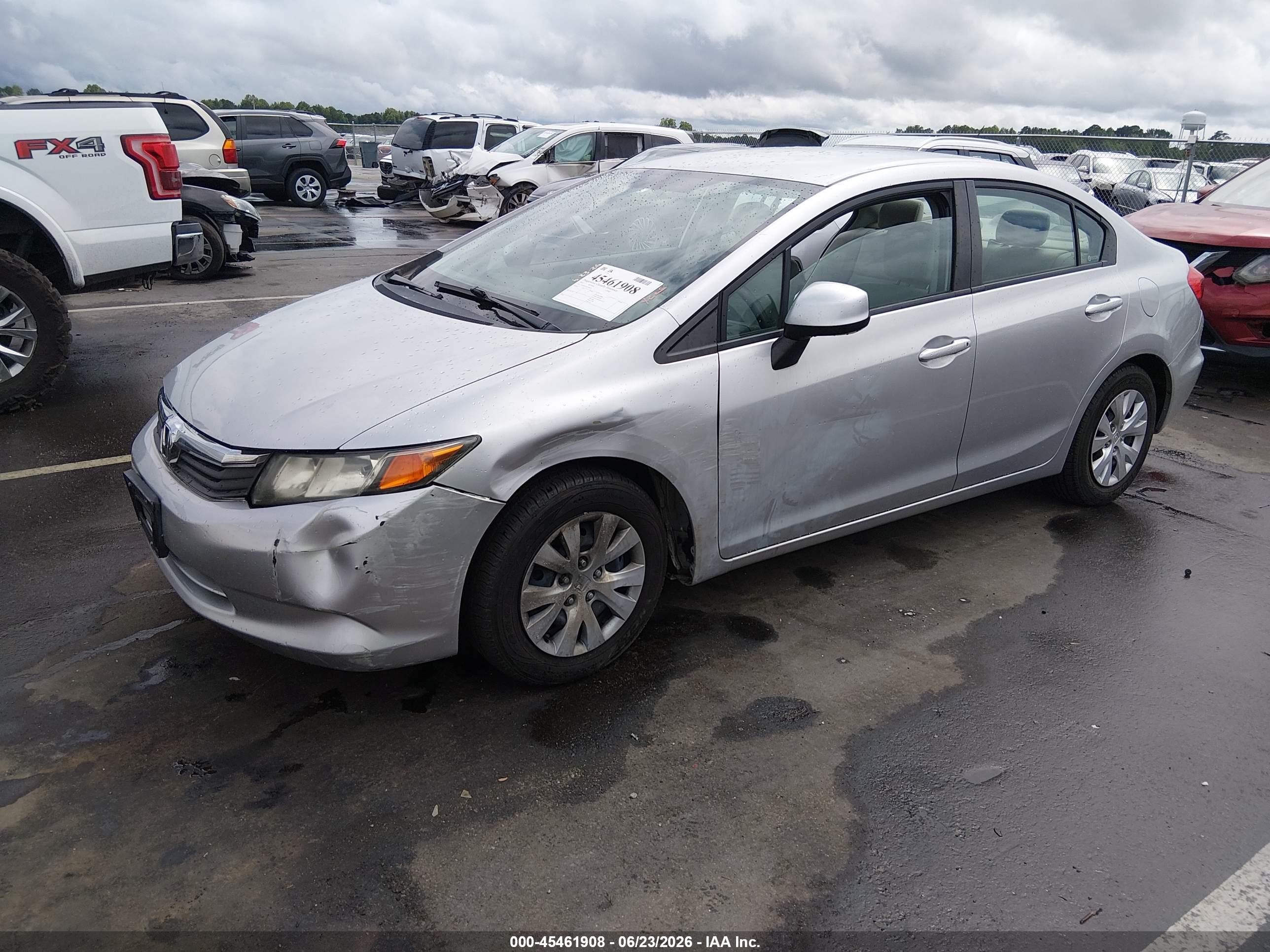 2012 Honda Civic Lx Серебряный vin: 19XFB2F51CE386975