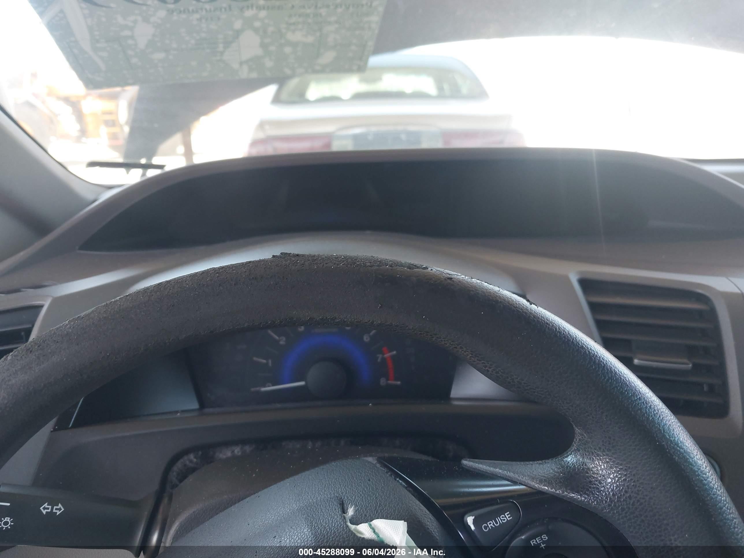 2012 Honda Civic Lx Серый vin: 19XFB2F51CE391884