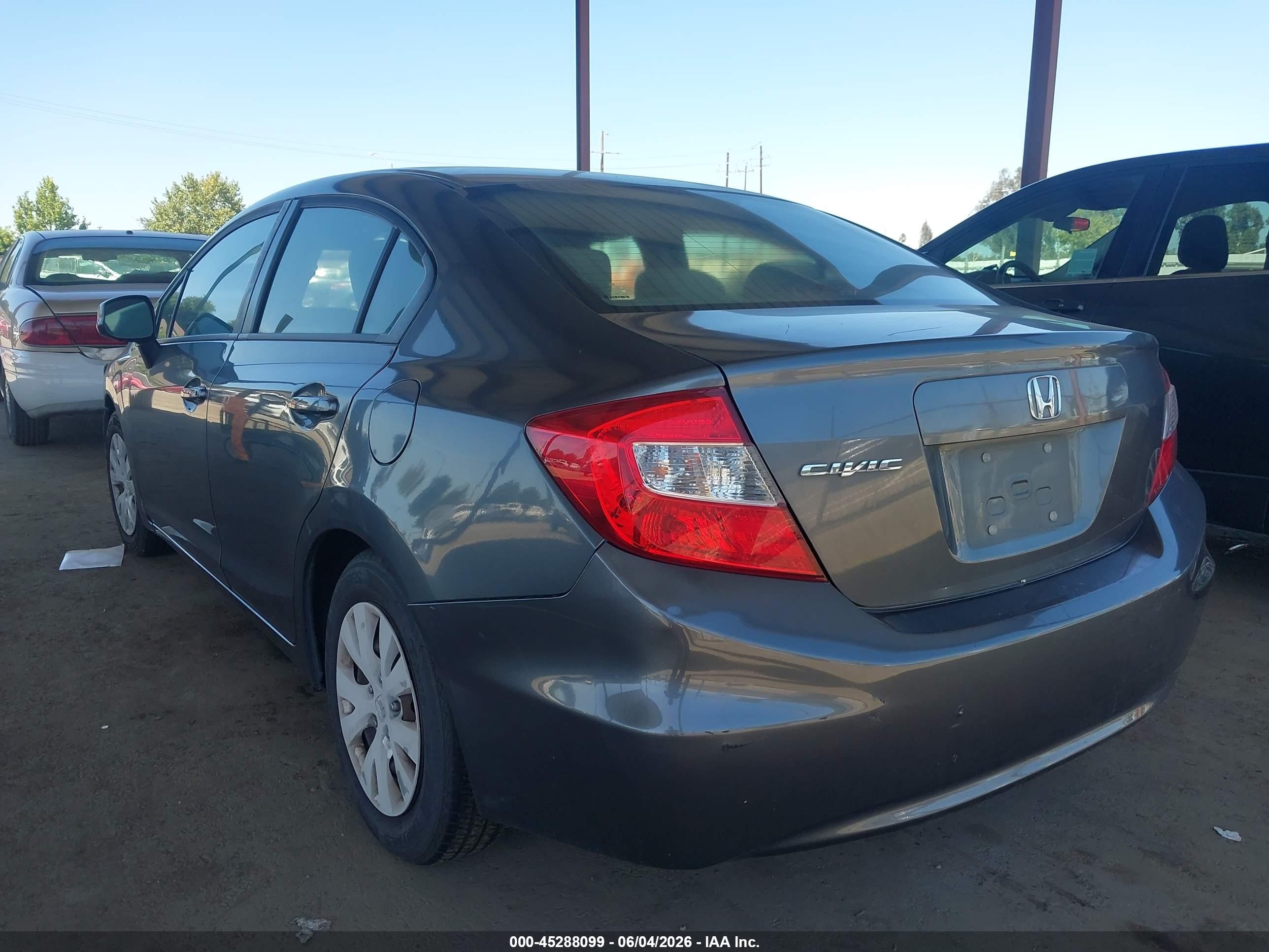 2012 Honda Civic Lx Серый vin: 19XFB2F51CE391884