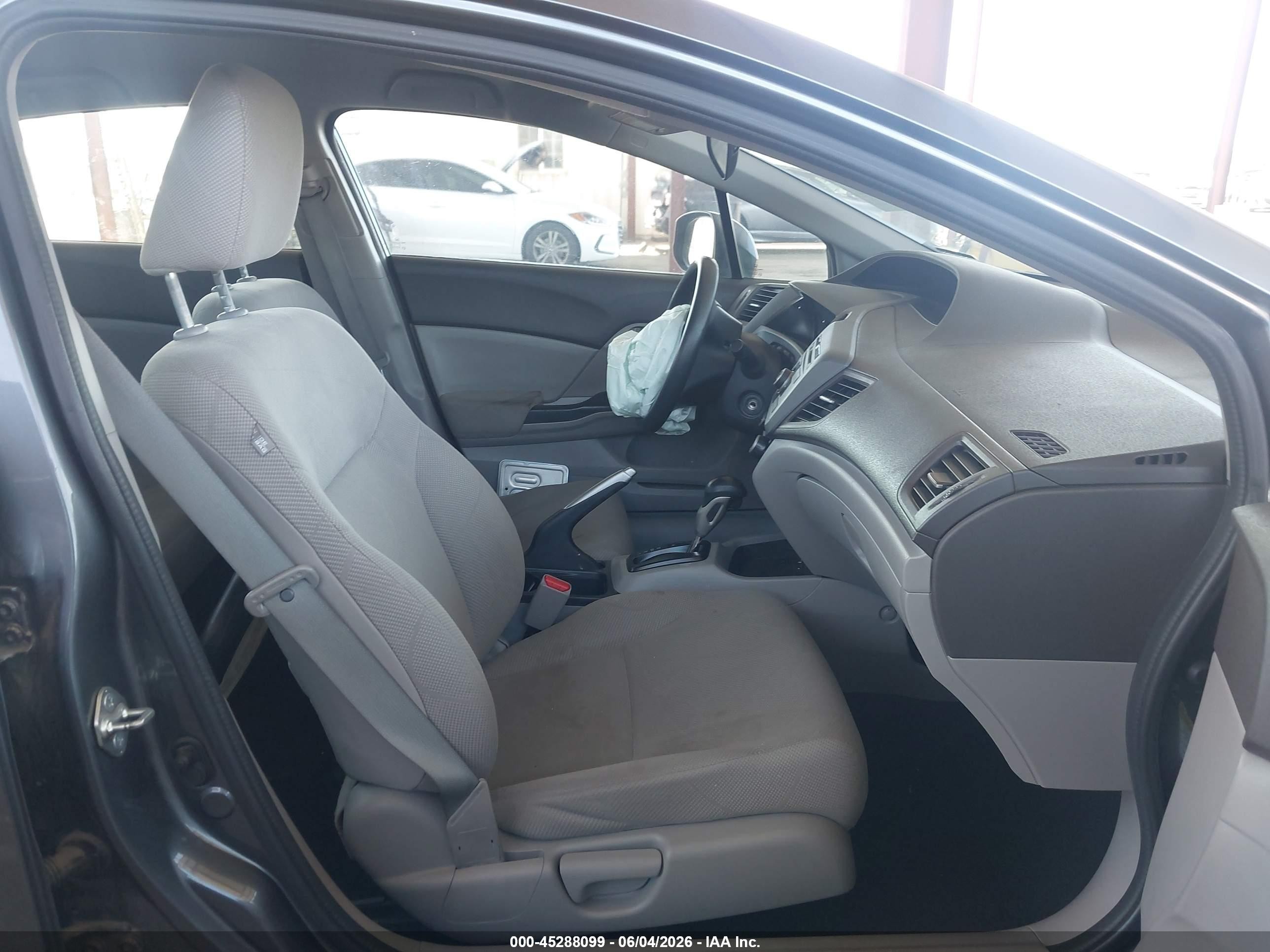 2012 Honda Civic Lx Серый vin: 19XFB2F51CE391884