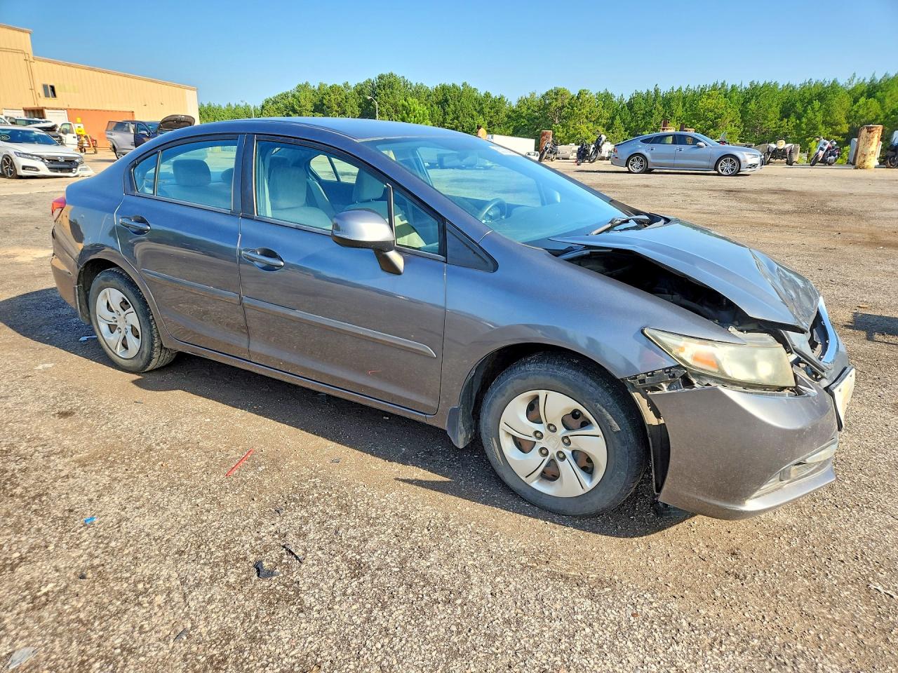 2013 Honda Civic Lx Gray vin: 19XFB2F51DE003666