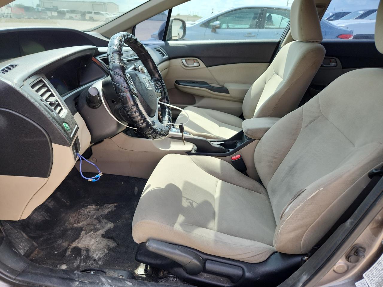 2013 Honda Civic Lx Gray vin: 19XFB2F51DE014831 Damage: Left Front Seat, Torn, > 12 Inches